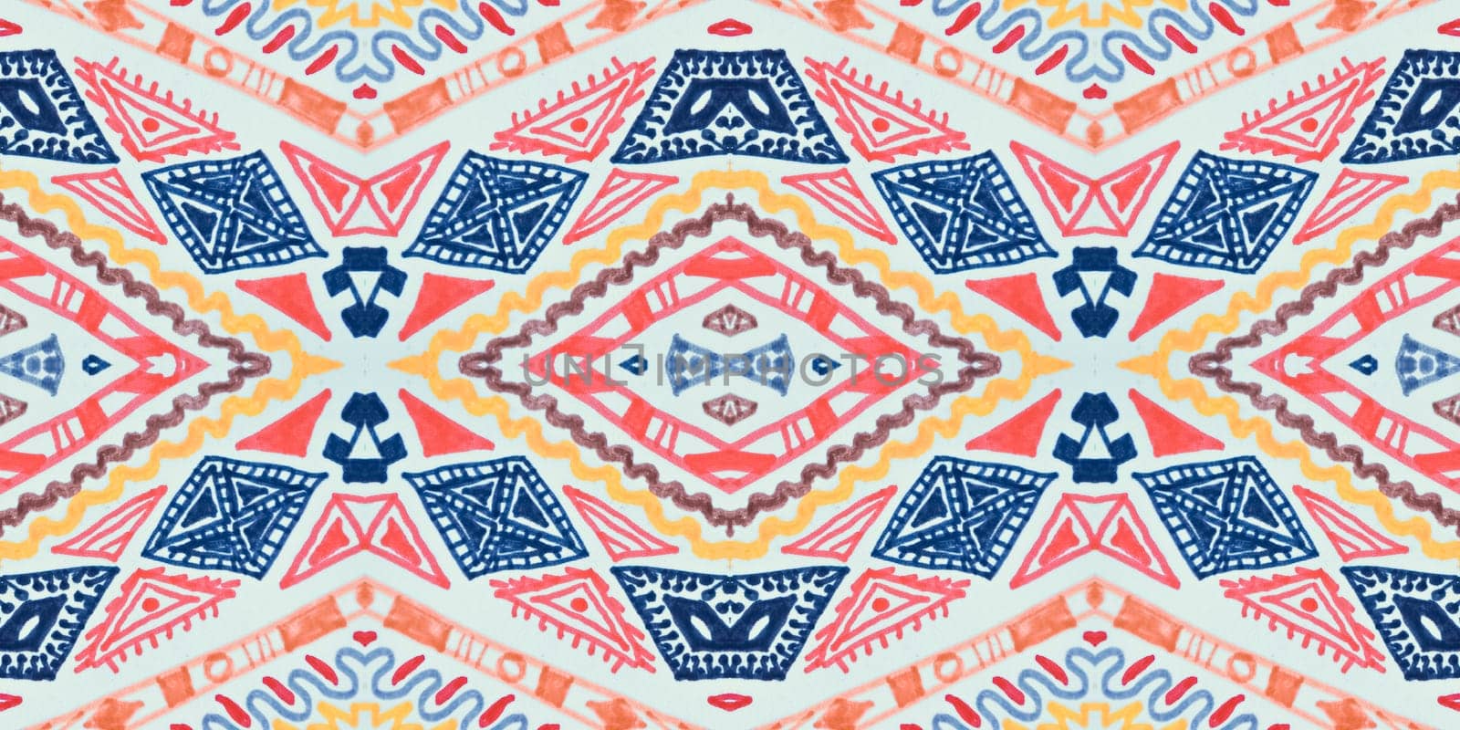 Seamless ethnic background. Geometric aztec pattern. by YASNARADA