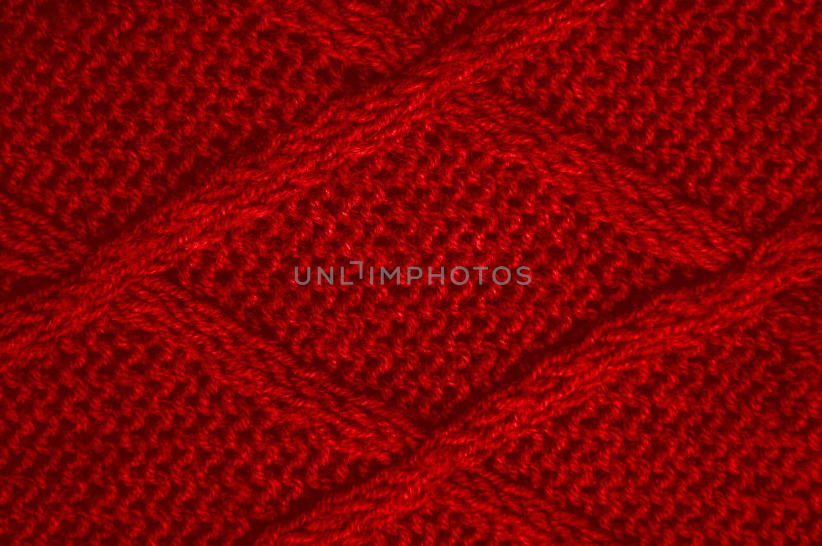 Linen Knitted Wool. Vintage Woven Pullover. Cotton Knitwear Christmas Background. Weave Knitted Fabric. Red Closeup Thread. Nordic Holiday Canvas. Fiber Scarf Garment. Abstract Wool.