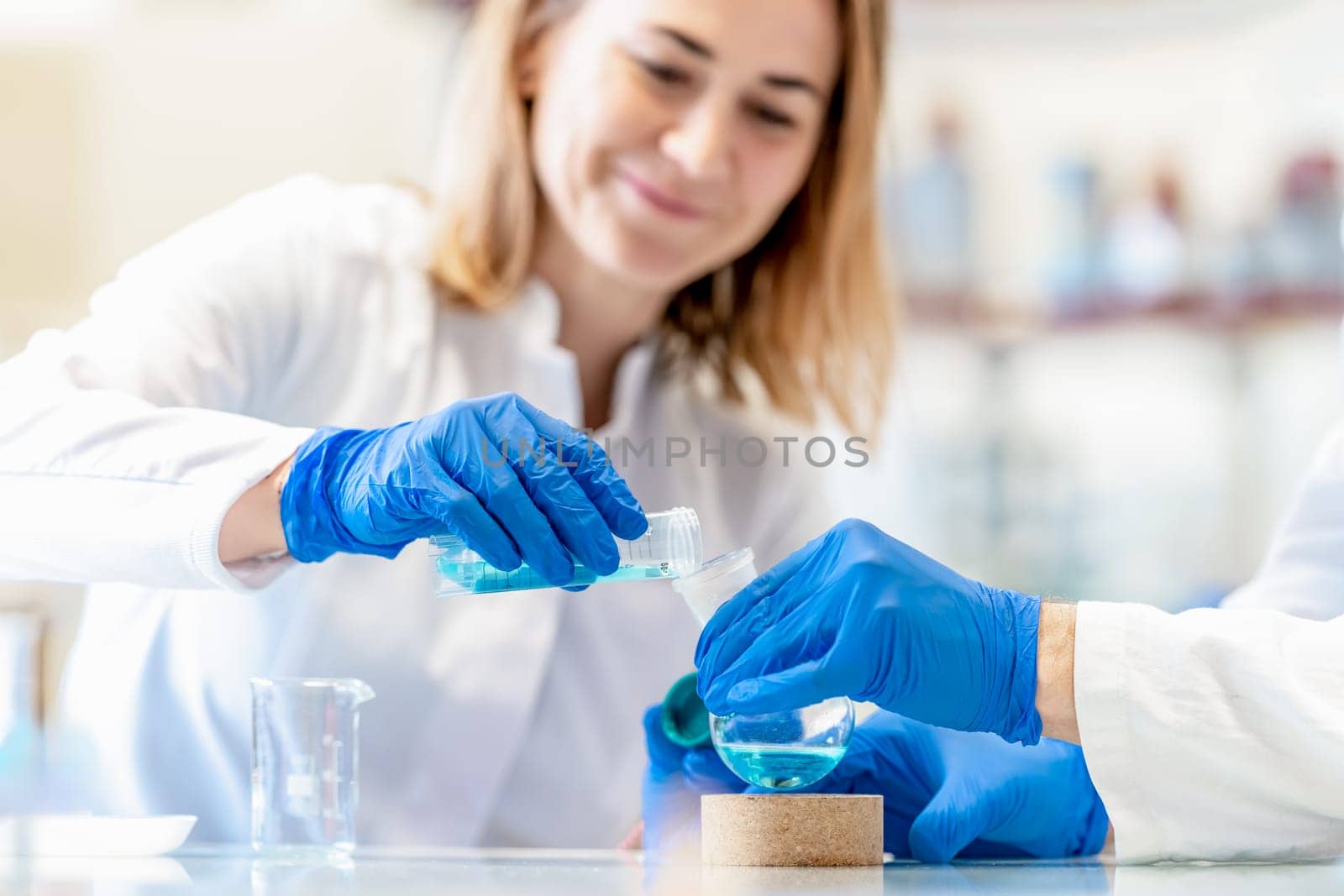 Invent a new drug and substance in biochemical laboratory by Edophoto