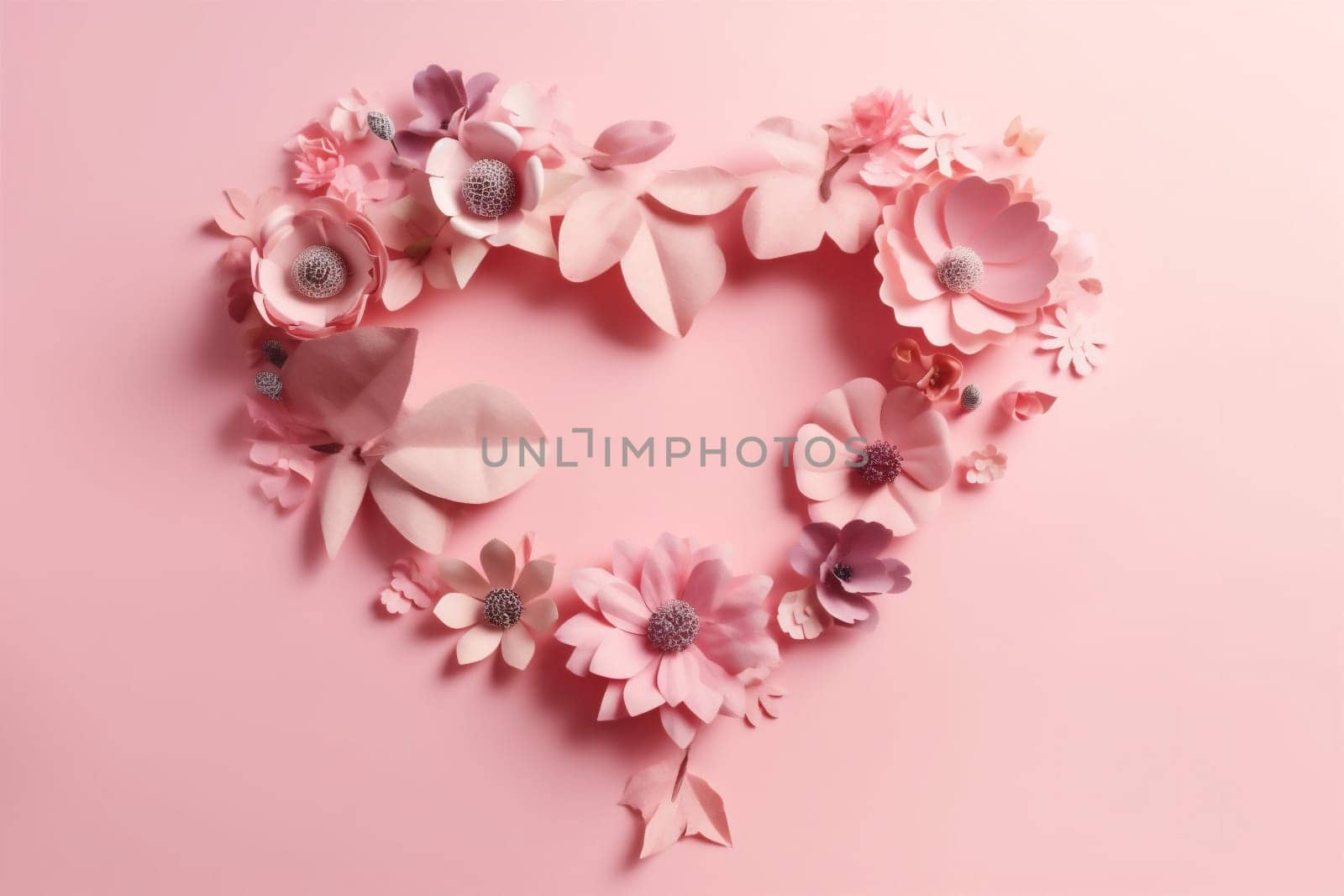 mother's valentine day greeting background day wedding pink symbol art banner love frame heart card romantic beauty design flower layout bouquet rose. Generative AI.