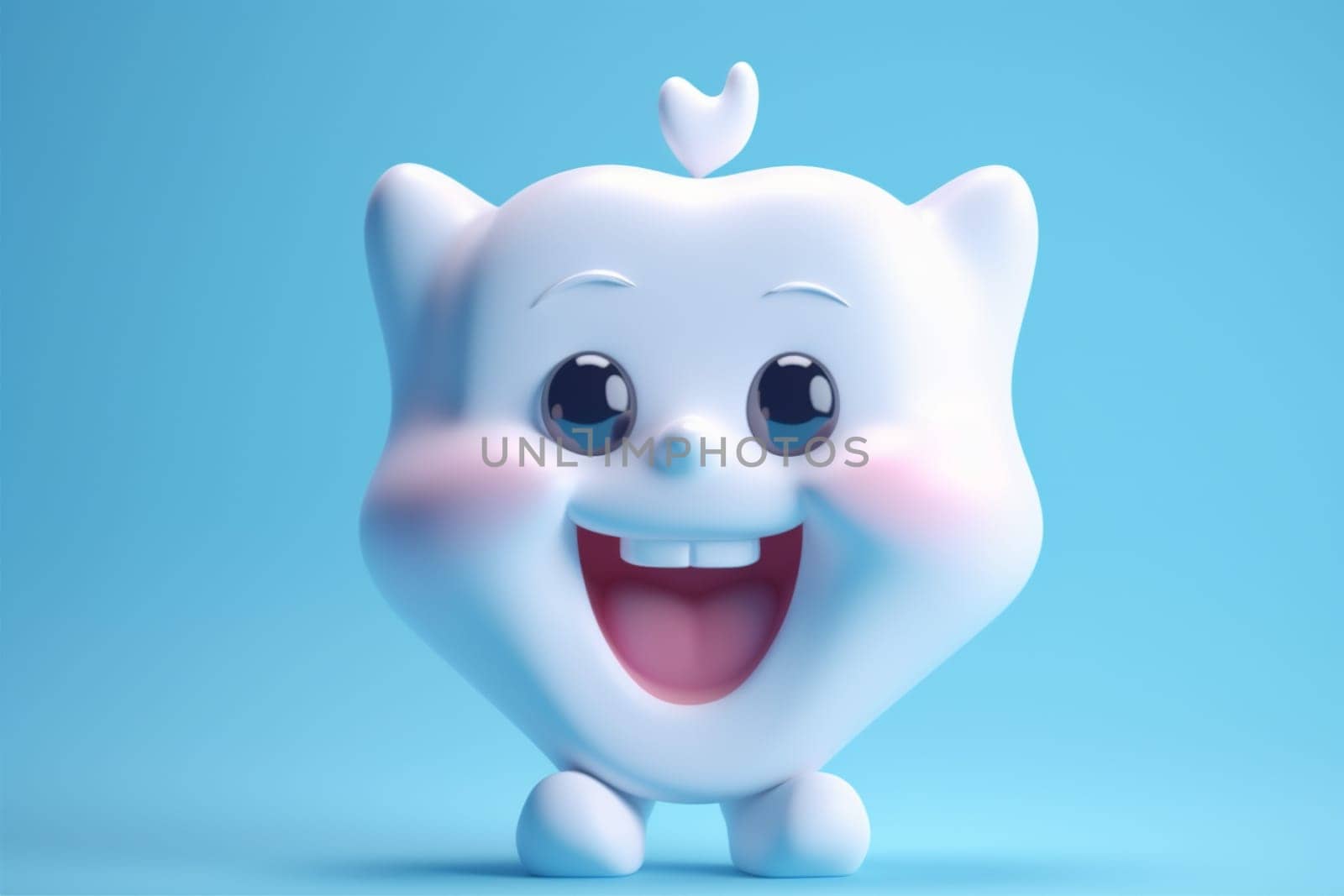 dentist smiling hygiene dentistry tooth blue dental smile child care. Generative AI. by SHOTPRIME