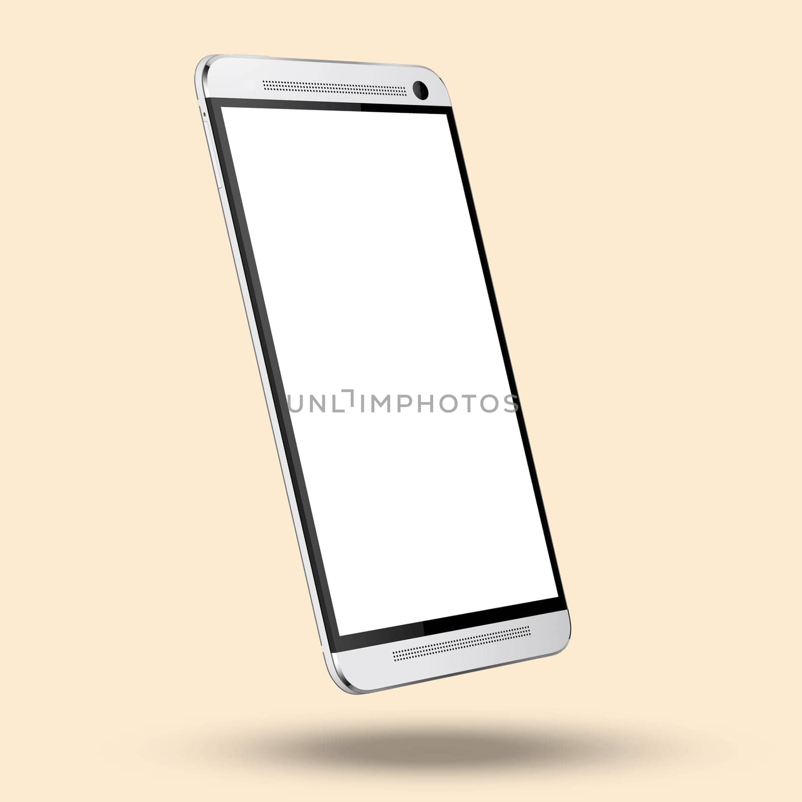 Phone, screen and mockup for digital advertising or marketing against a studio background. Mobile smartphone display with copy space for advertisement, network app or logo branding and communication.
