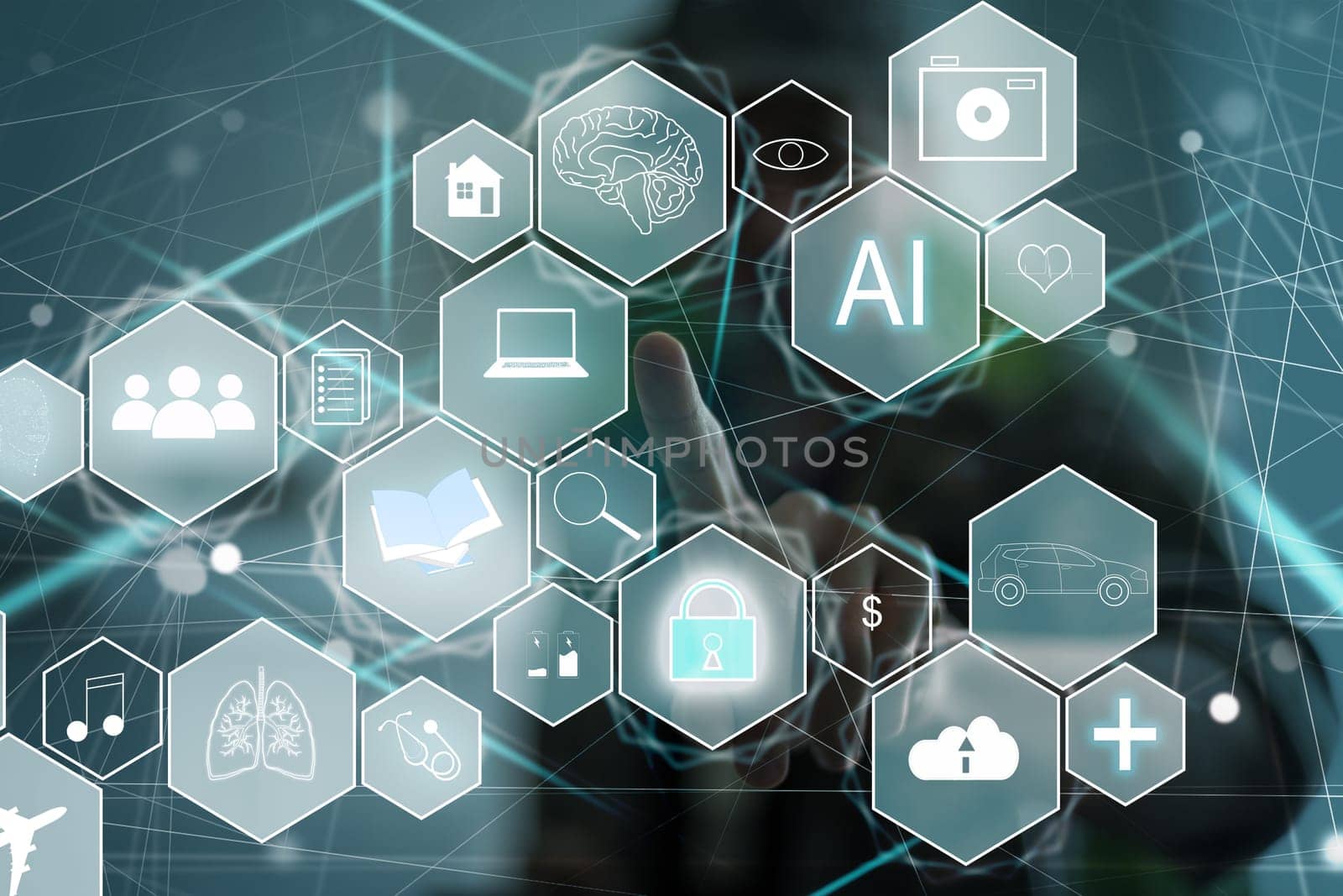 AI(Artificial Intelligence) concept. deep learning
