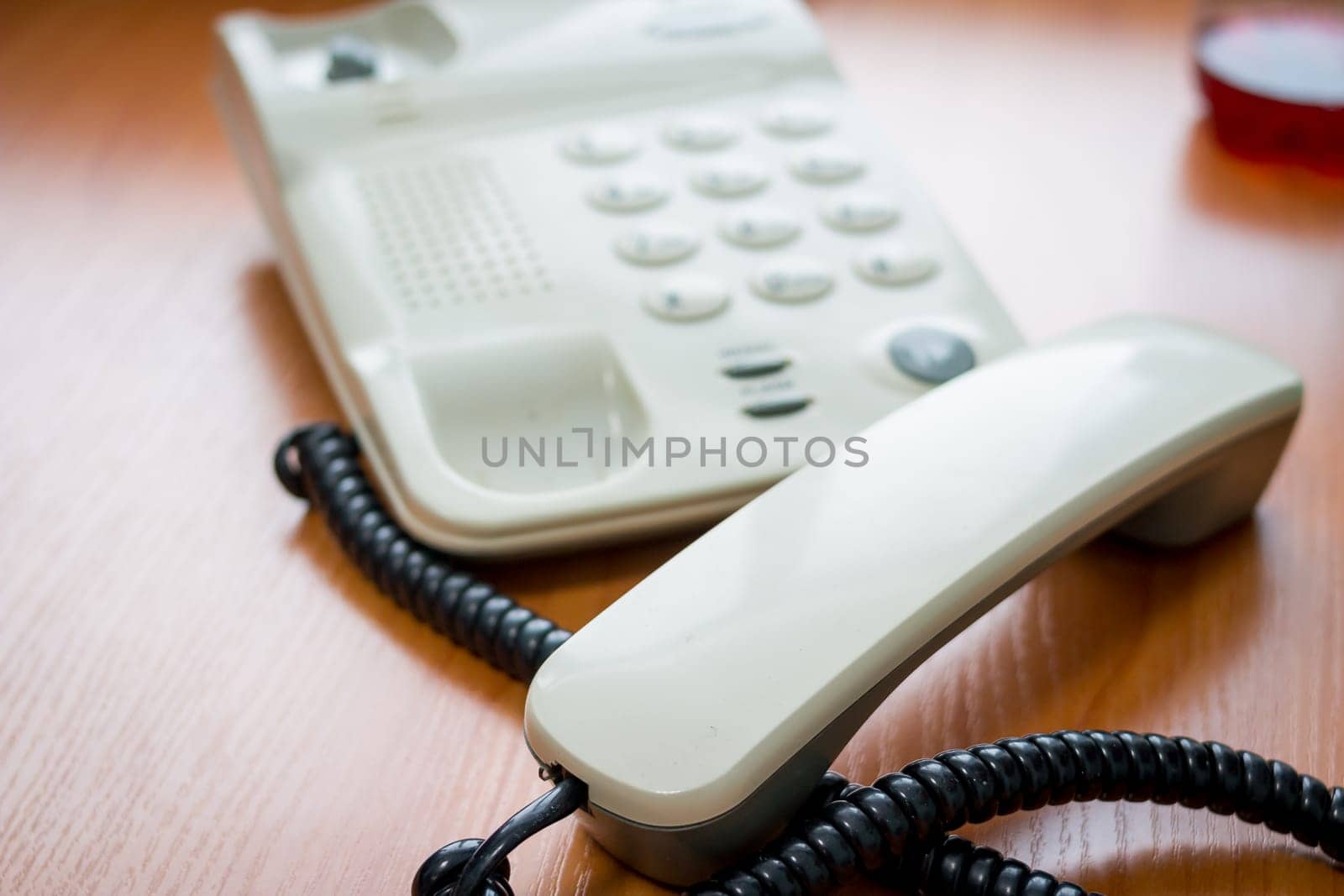 Modern digital phone, isolated on white background