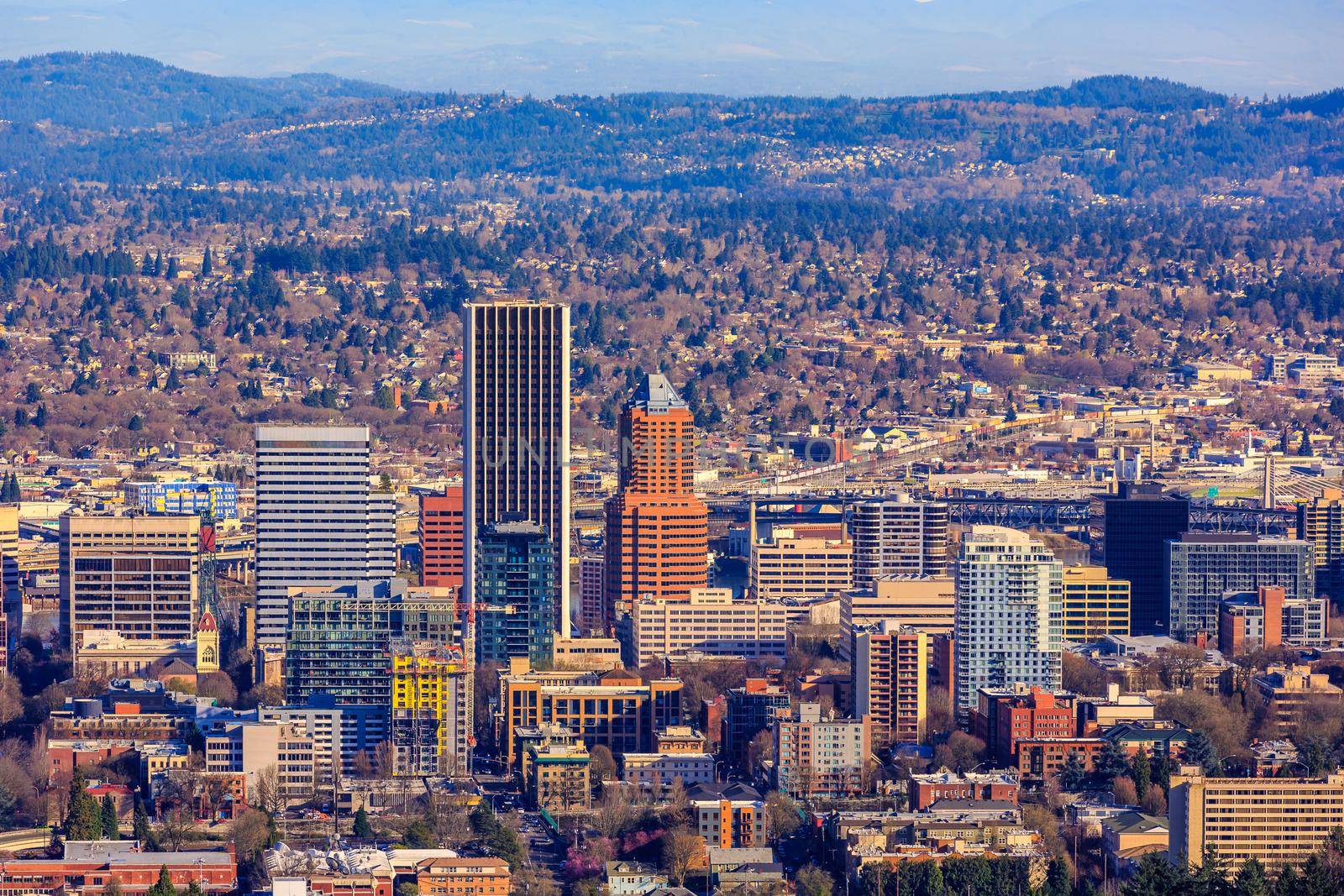 Portland Downtown Cityscape by gepeng