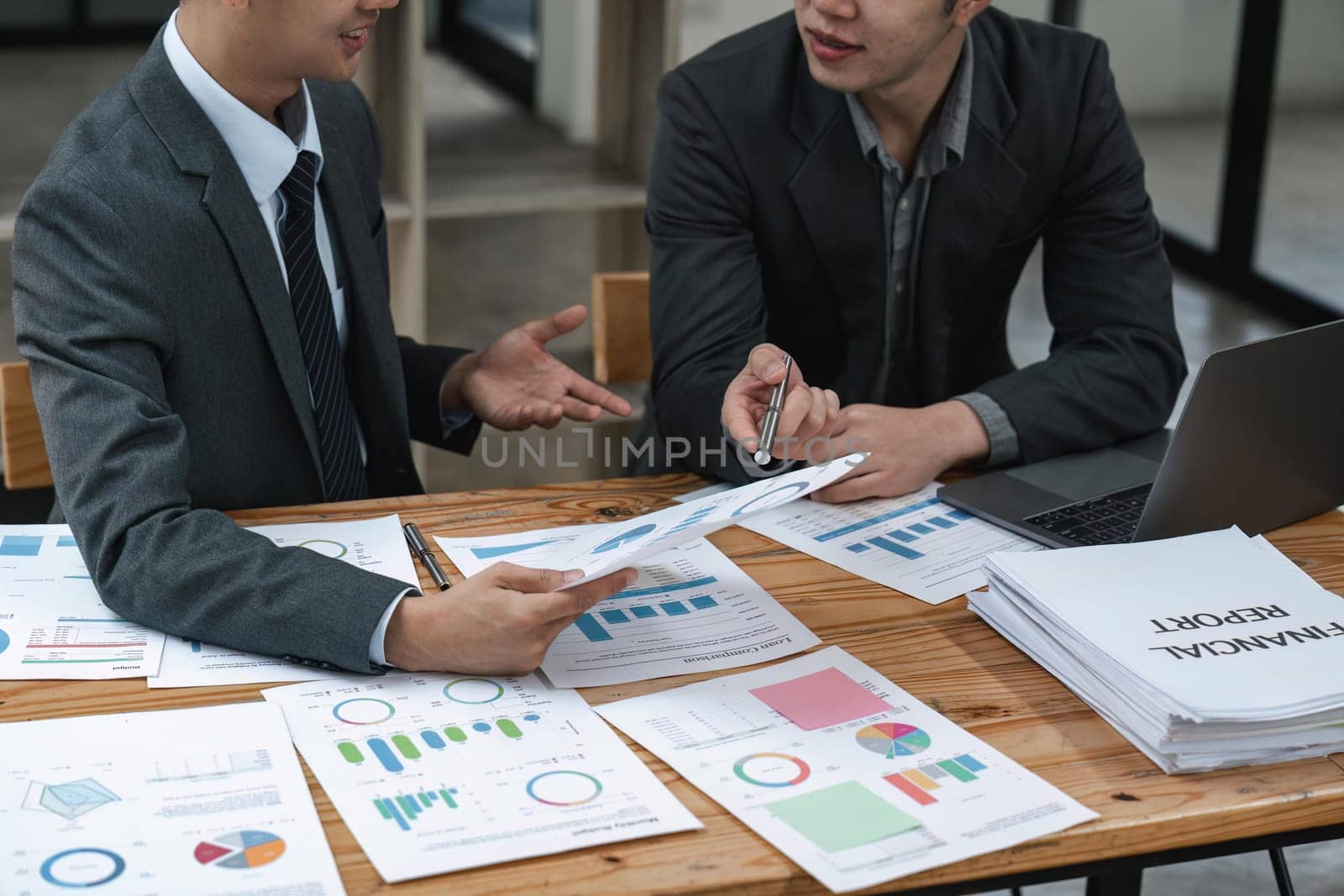 business people at meeting collaboration and teamwork of work meeting new startup project idea presentation analyze plan marketing and investment in an office.
