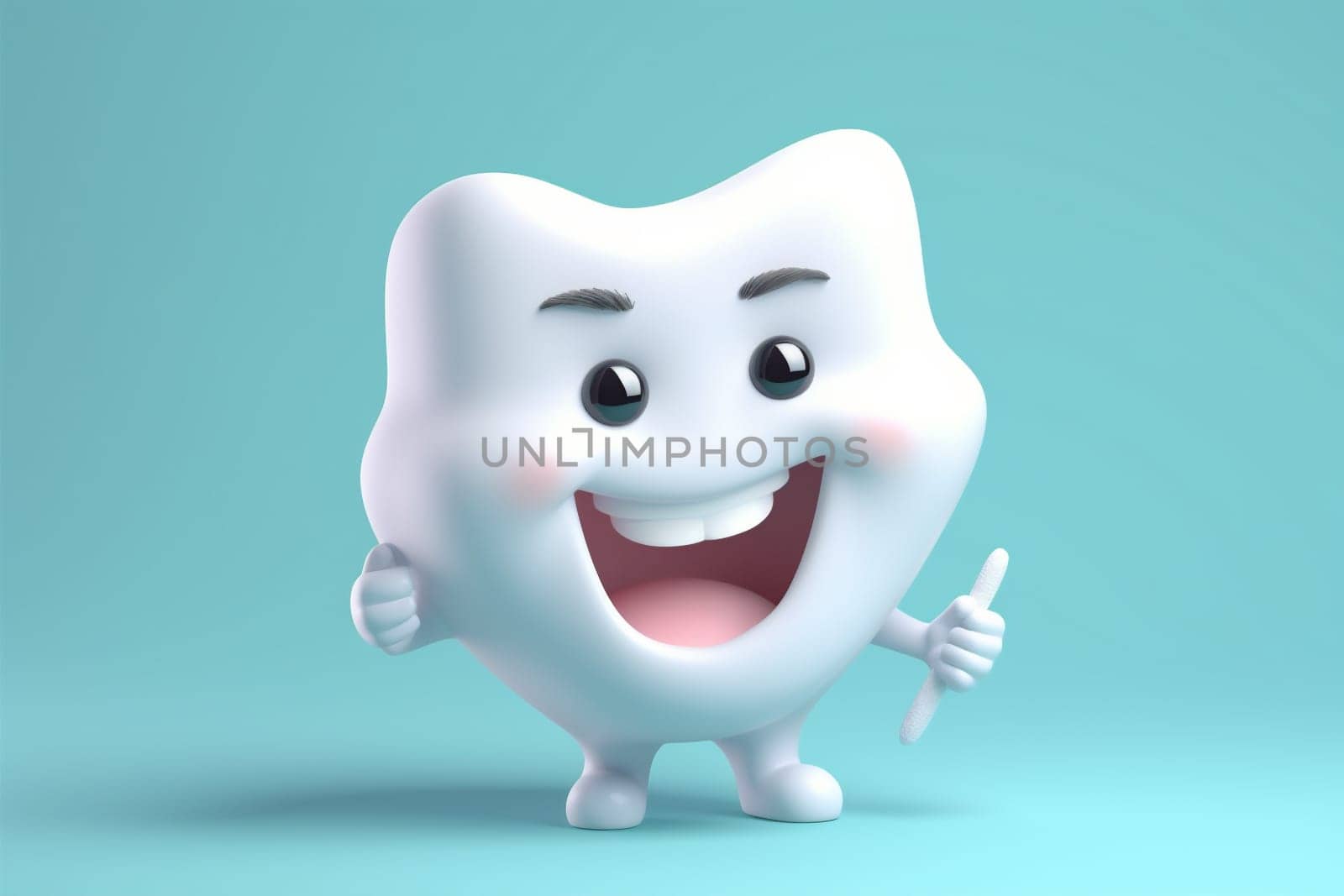 smile smiling blue hygiene dental dentist care dentistry tooth child. Generative AI. by SHOTPRIME