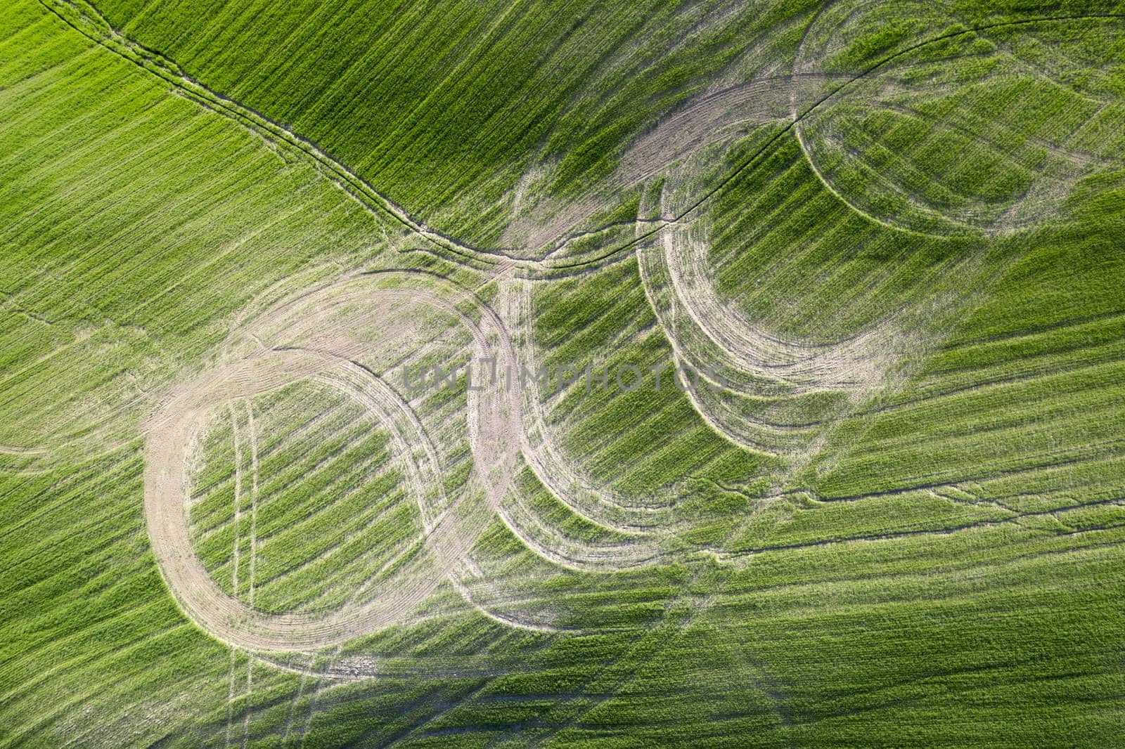 Drawings left behind after working the land in Tuscany Italy  by fotografiche.eu