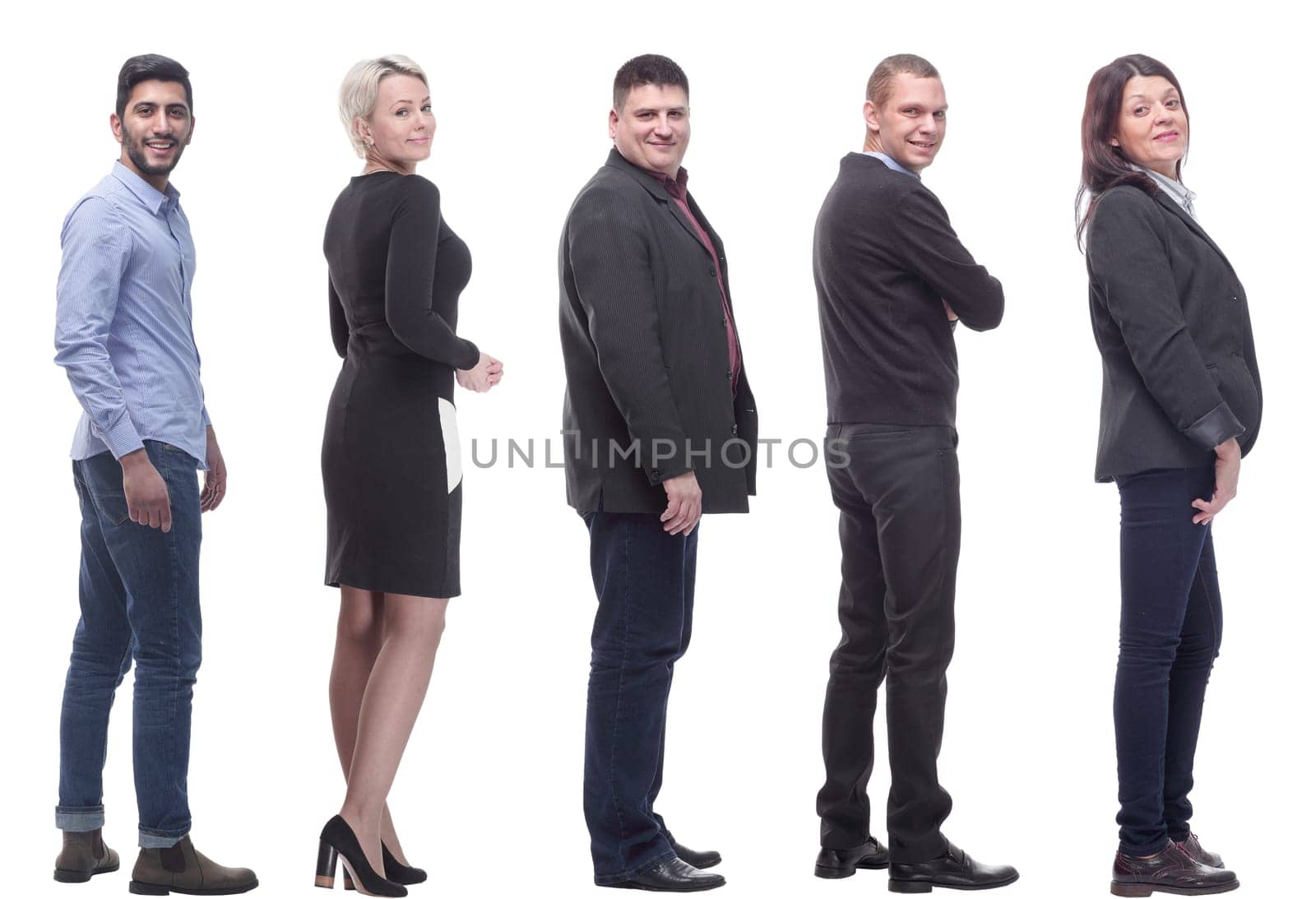 group of successful business people isolated on white by asdf