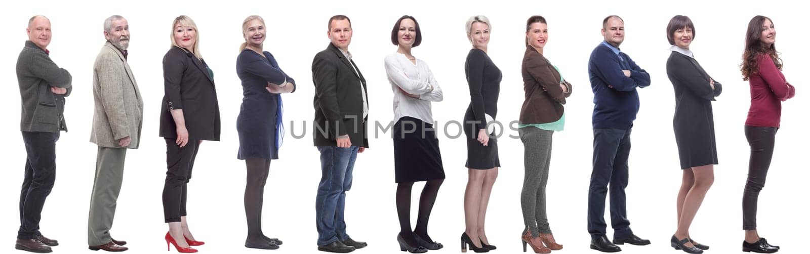 group of successful business people isolated on white by asdf