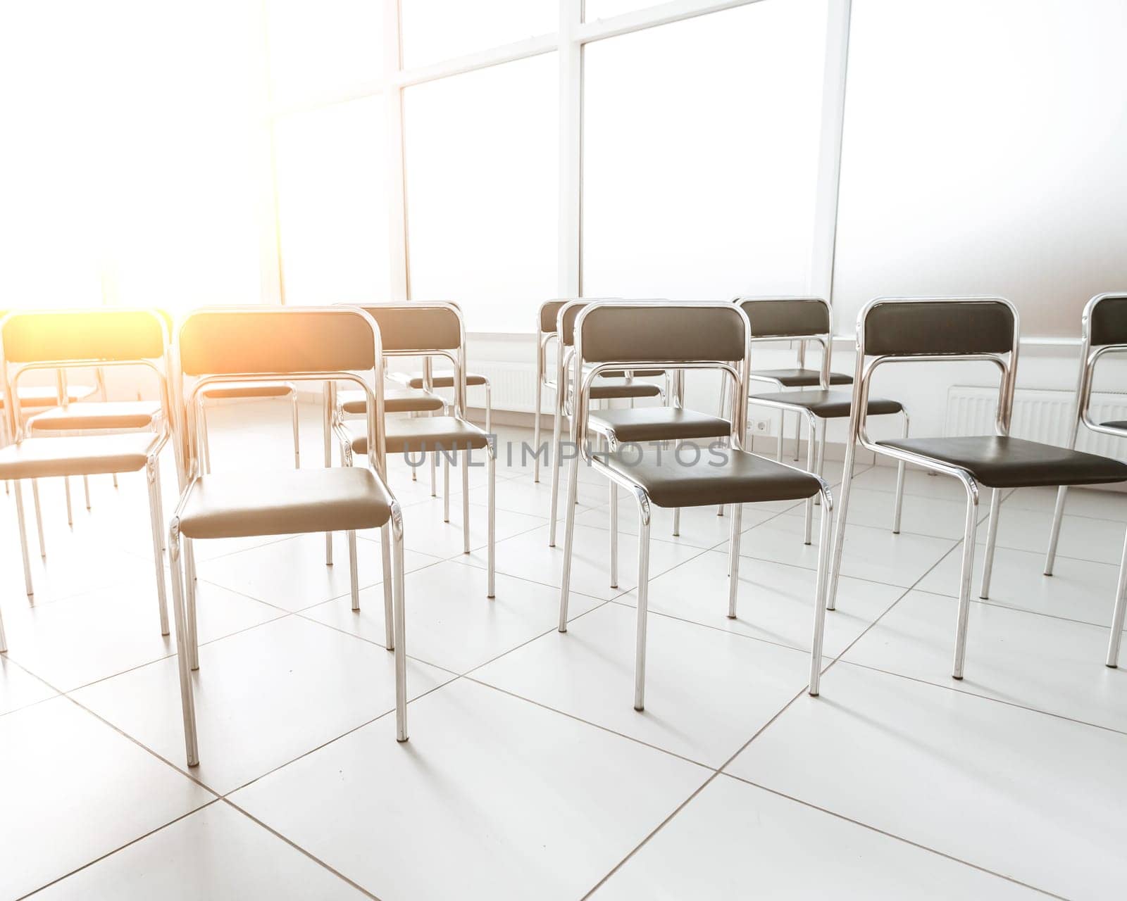 close up. empty spacious conference room. photo with copy space