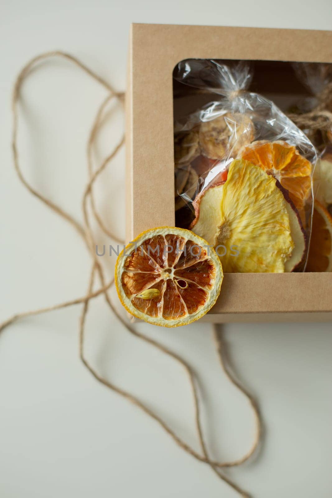 Gift set of various fruits - candied fruits. Dessert is a gift.