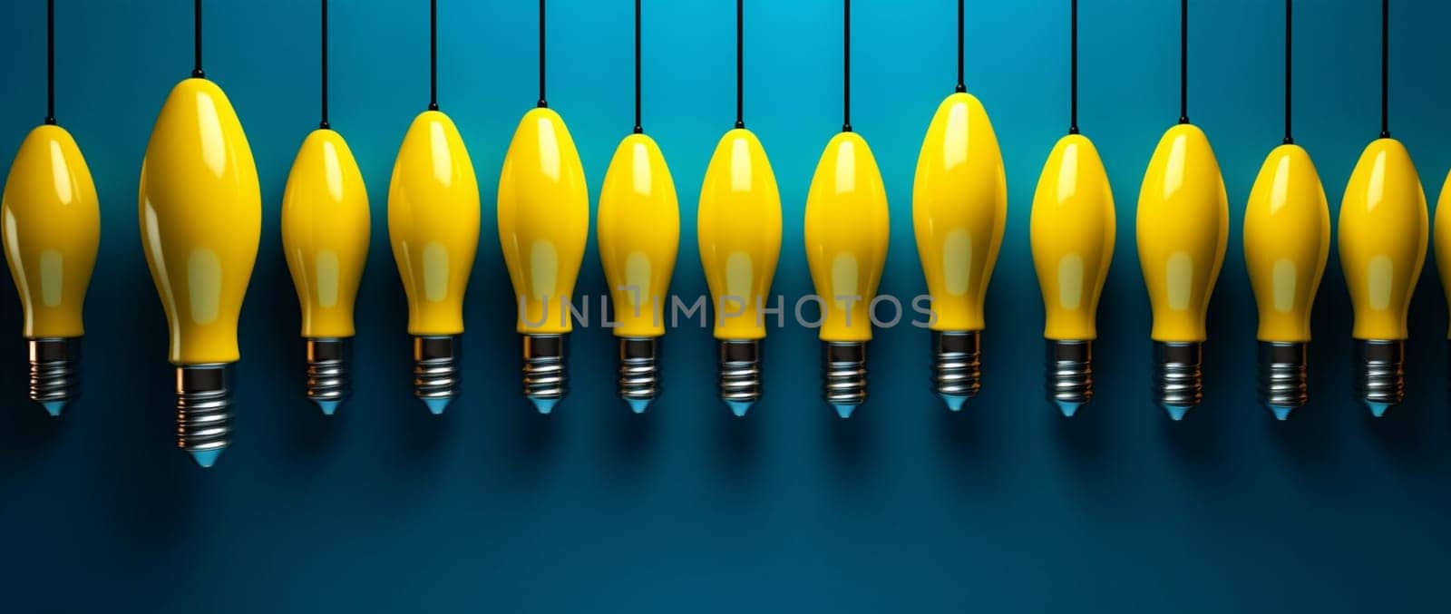 conceptual bulb glowing light cyberspace abstract energy background bulb blue imagination shape lightbulb yellow concept creative network power innovation bright idea light. Generative AI.