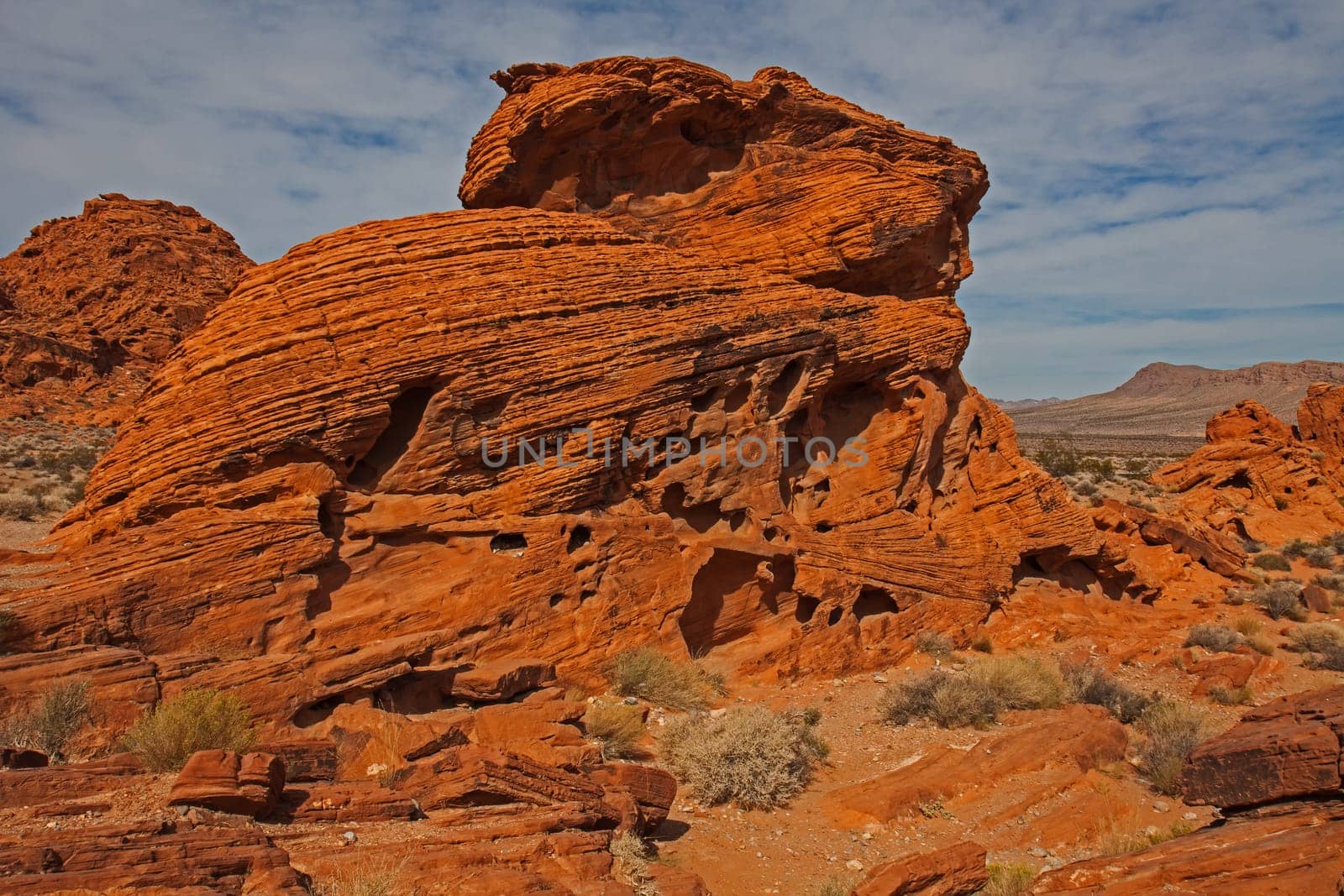 Interesting rock formations in the Valley of Fire State Park. Nevada USA