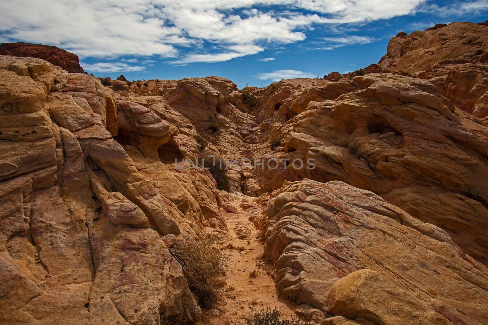 Interesting rock formations in the Valley of Fire State Park. Nevada USA