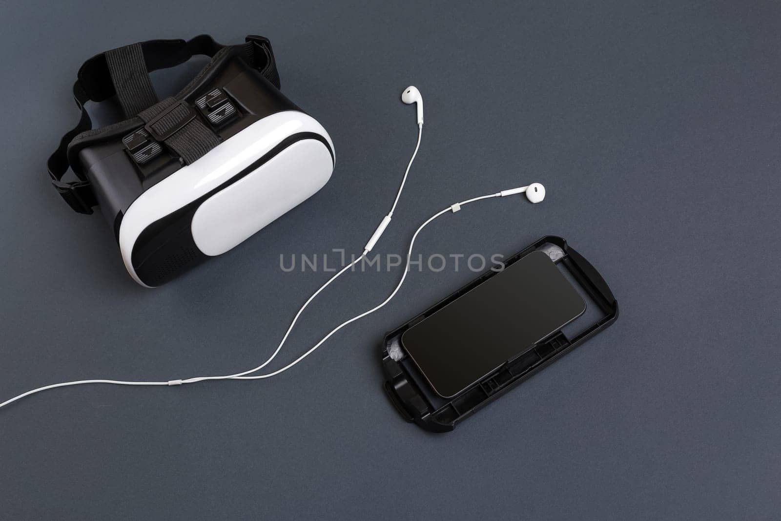 Virtual reality headset. Top view by nazarovsergey