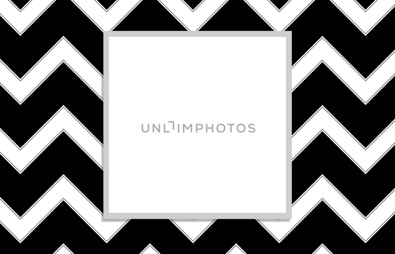 Pattern with white square and lines on black background