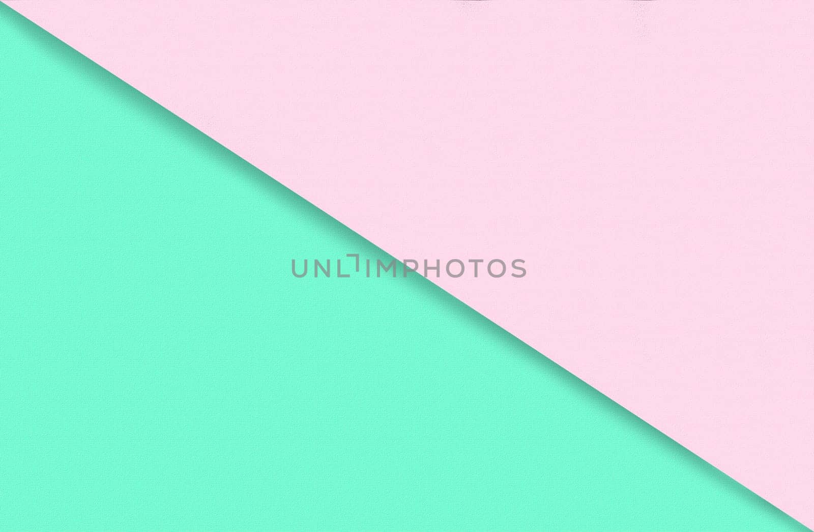 Abstract geometric water color paper background in soft pastel pink and green trend colors with diagonal line. by nazarovsergey