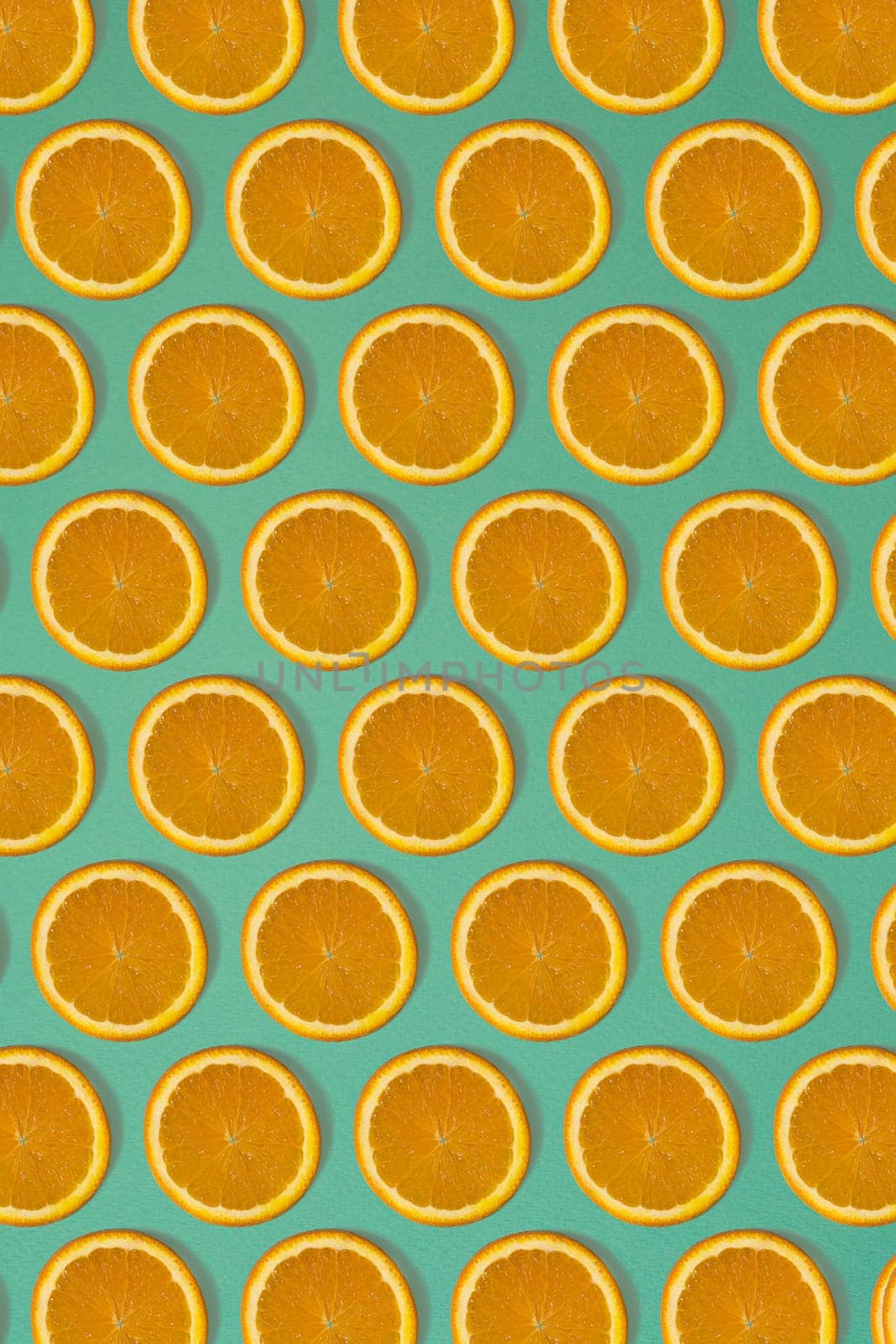 Fruit citrus seamless pattern. Orange tile texture.