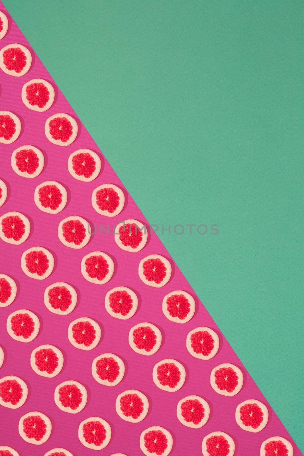 Fruit citrus seamless pattern. Grapefruit tile texture.