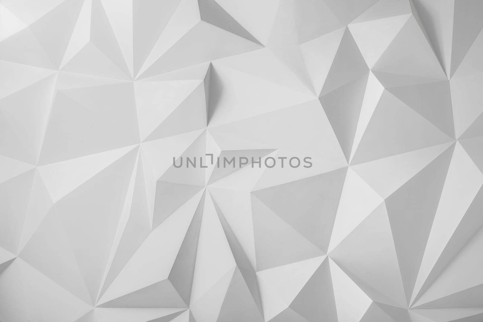 Abstract background of polygons on white background. White texture.