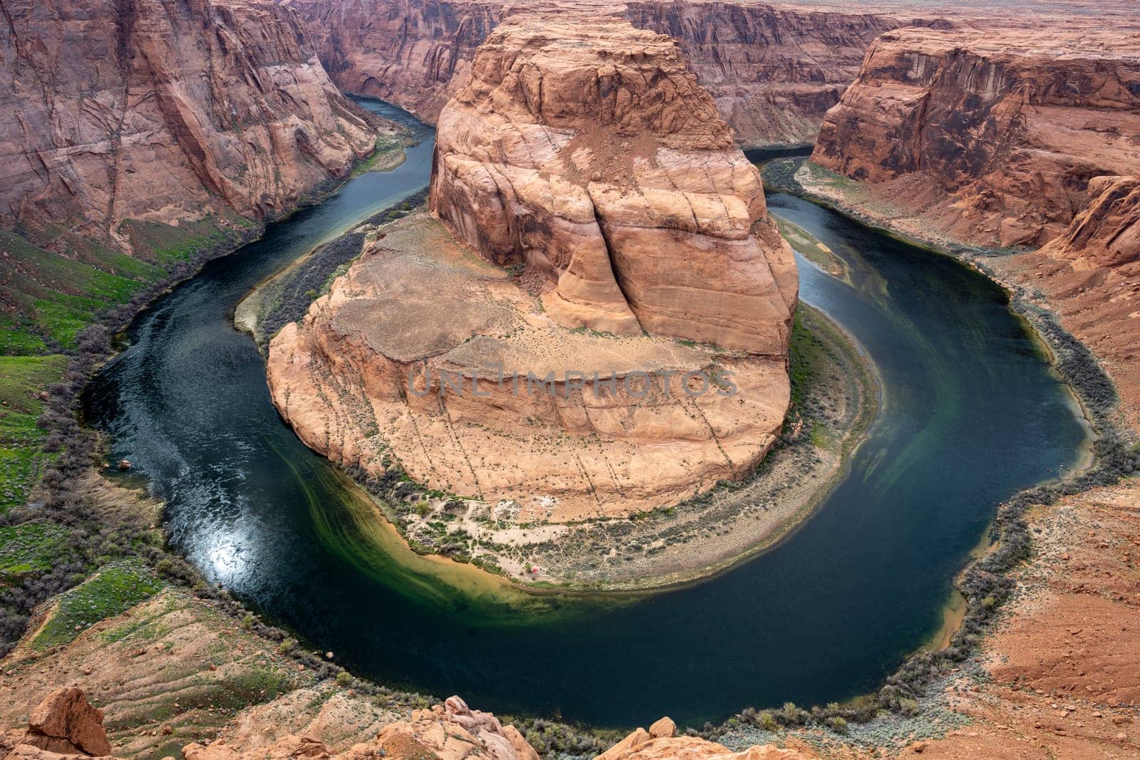 The famous Horseshoe Bend of the Colorado river in northern Arizona