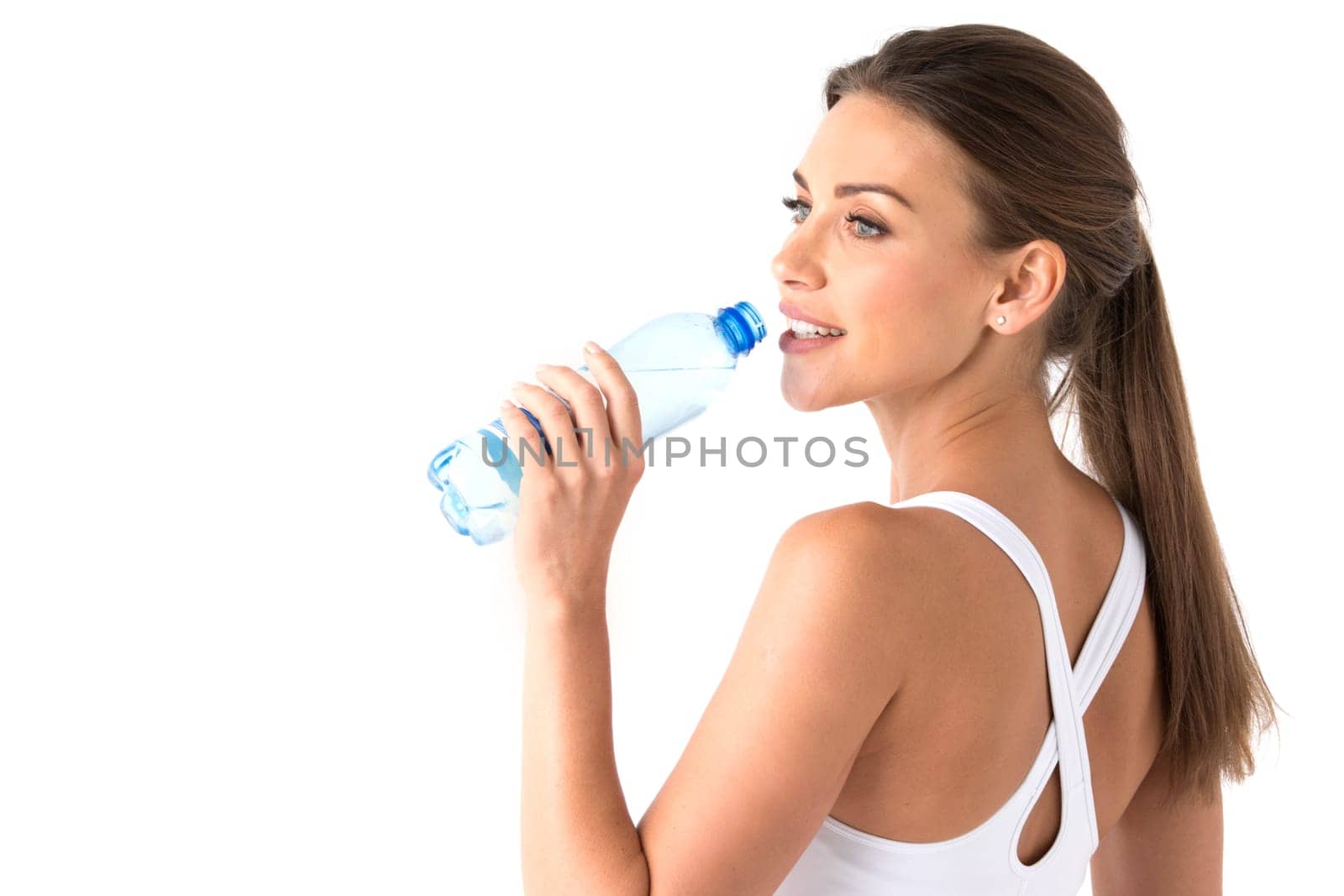 Woman with bottle of water by Yellowj