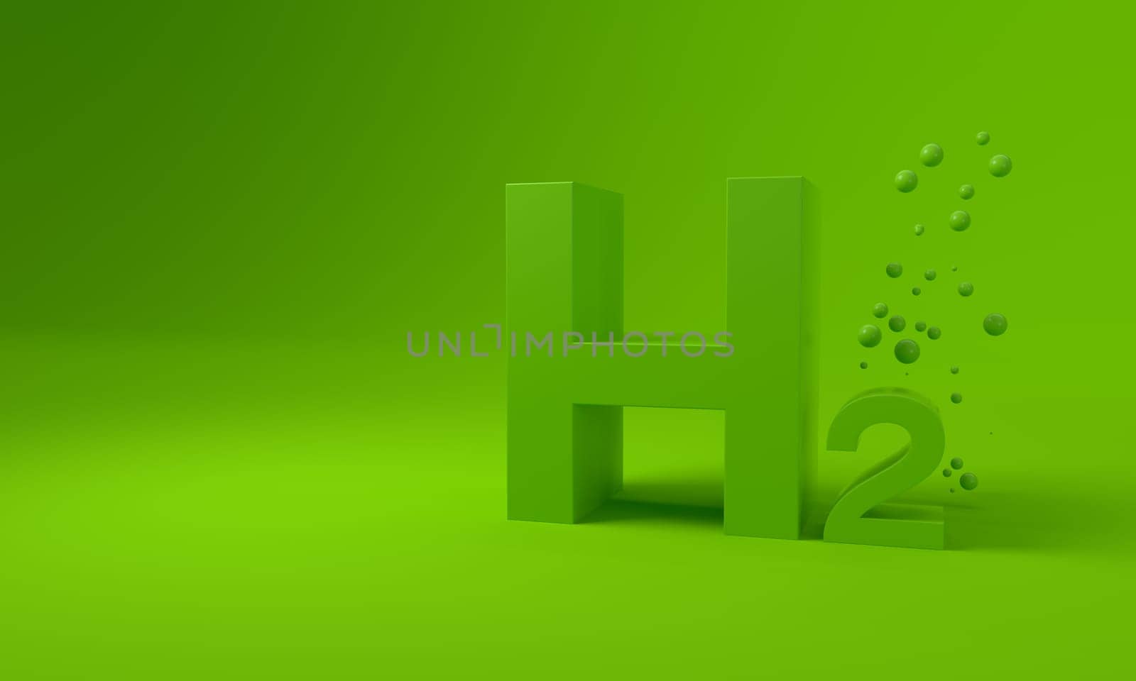H2 formula on green background. by ImagesRouges