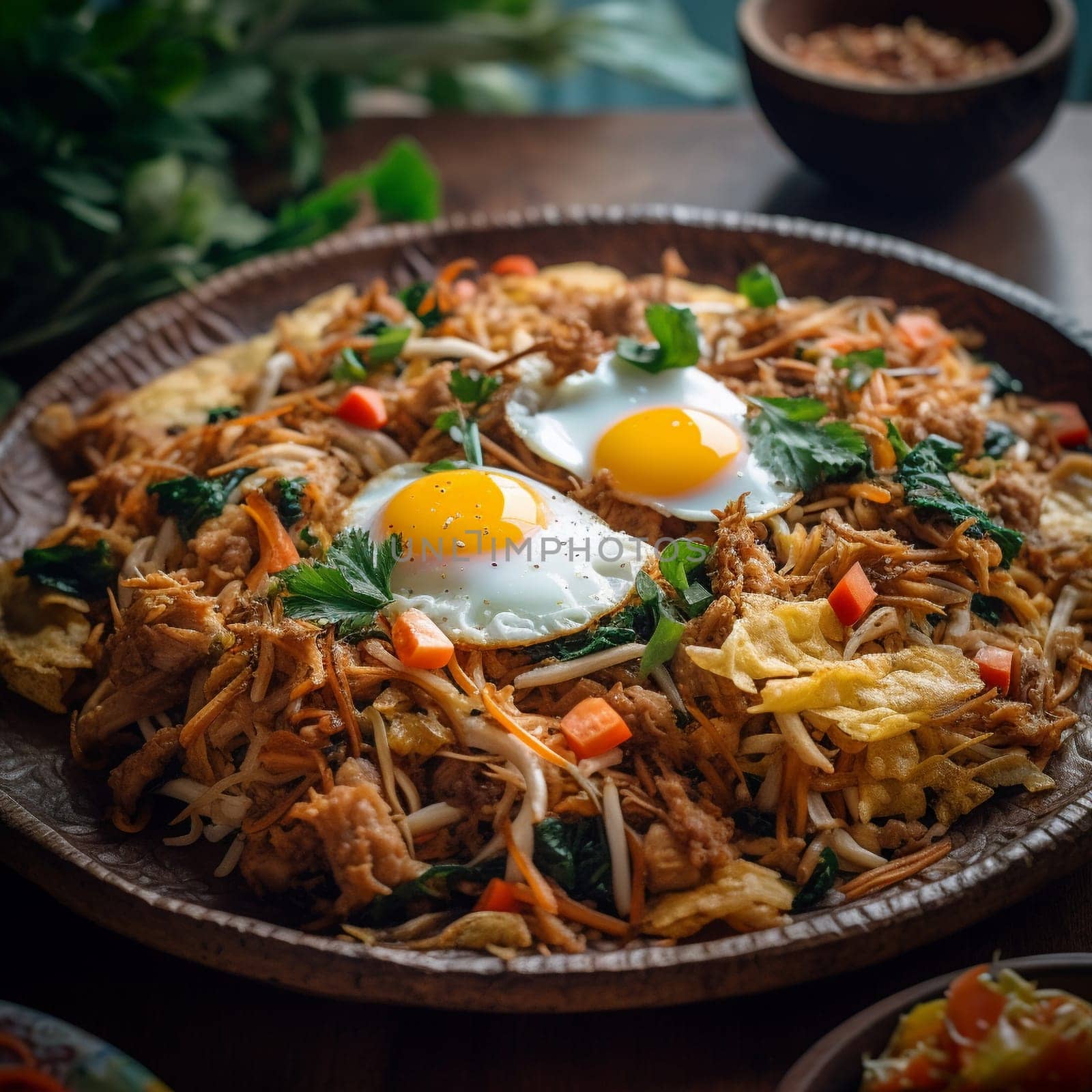 Sri Lankan Kottu Roti: Dynamic and Colorful Flatbread Stir-Fry with Vegetables, Meat, and Spices by Sahin