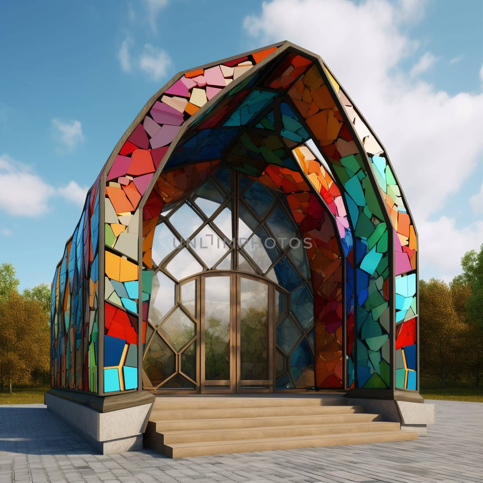 Be captivated by this unique, unusual architectural feature with a striking design that showcases creativity and innovation. The feature could be a building, bridge, or other type of structure that pushes the boundaries of traditional design. The colors and materials are eye-catching and distinctive, with a sense of originality and flair. This is a place to be inspired by the power of human creativity and ingenuity.