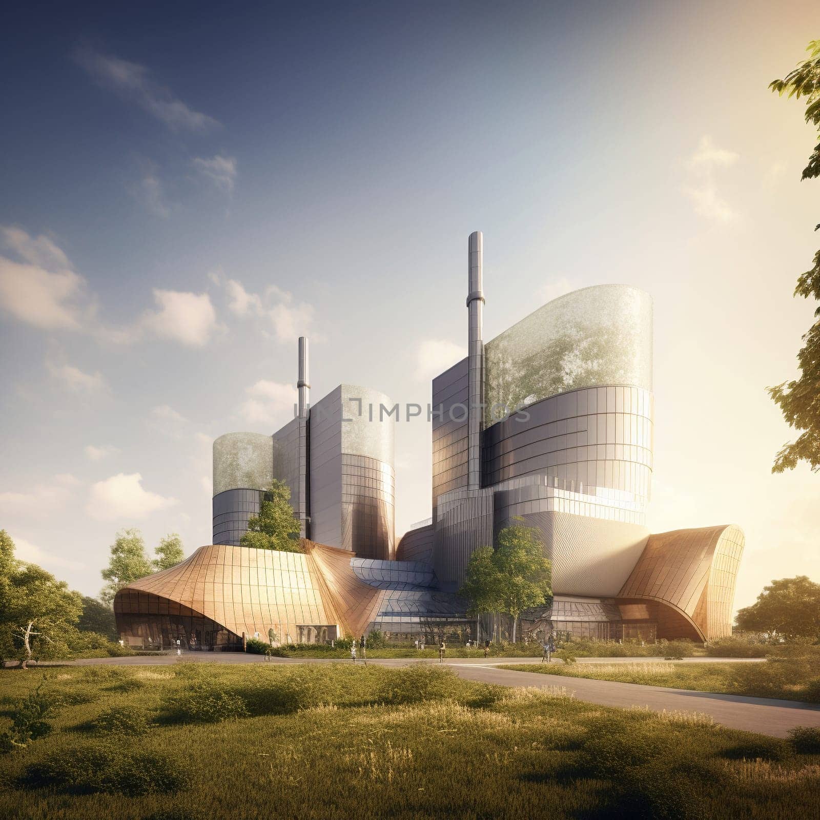 Discover the beauty and innovation of waste-to-energy facilities with this image of a unique plant design. The facility showcases how waste can be transformed into clean, renewable energy through the use of advanced technology and engineering. The facility's architecture also highlights the importance of sustainable design in waste management.