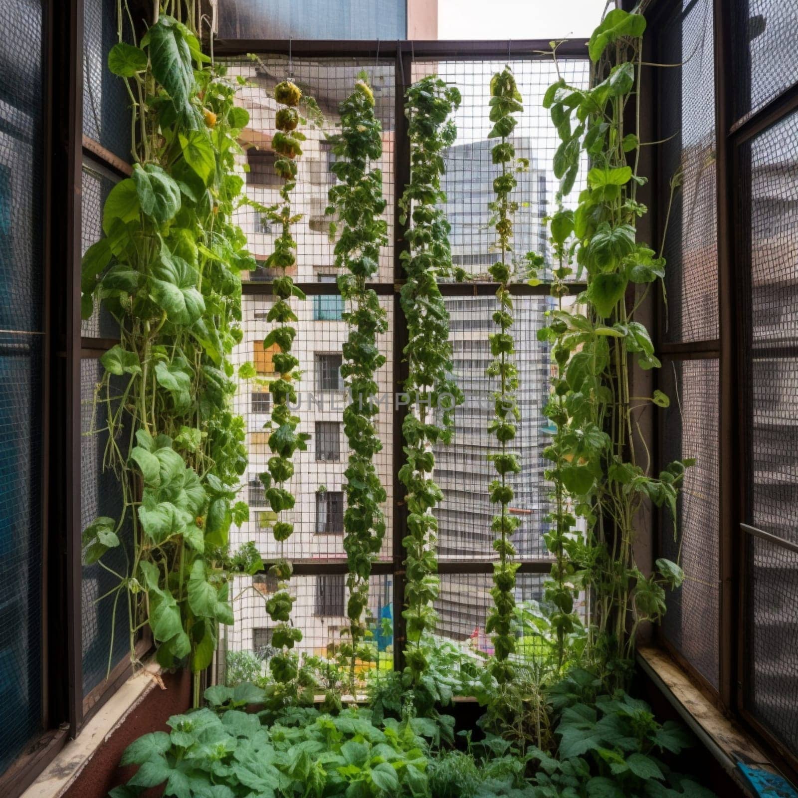 This image captures the sense of innovation and creativity that comes from growing a garden vertically up the side of a building on a bustling city street. The garden is filled with vibrant plants and flowers that thrive in the urban environment. The image conveys the sense of beauty and possibility that comes from seeing something unexpected and unconventional growing in the heart of the city.