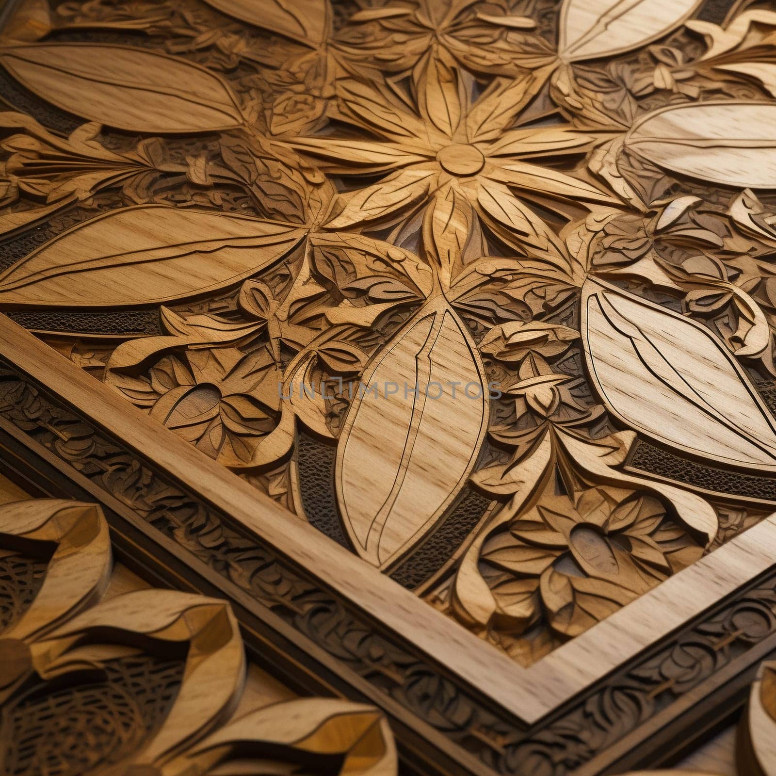 This wood inlay showcase image highlights the beauty of intricate patterns and designs created by inlaying different types of wood. The proper lighting and composition techniques emphasize the precision and skill involved in the inlay process, showcasing the attention to detail and craftsmanship that goes into creating these stunning pieces.
