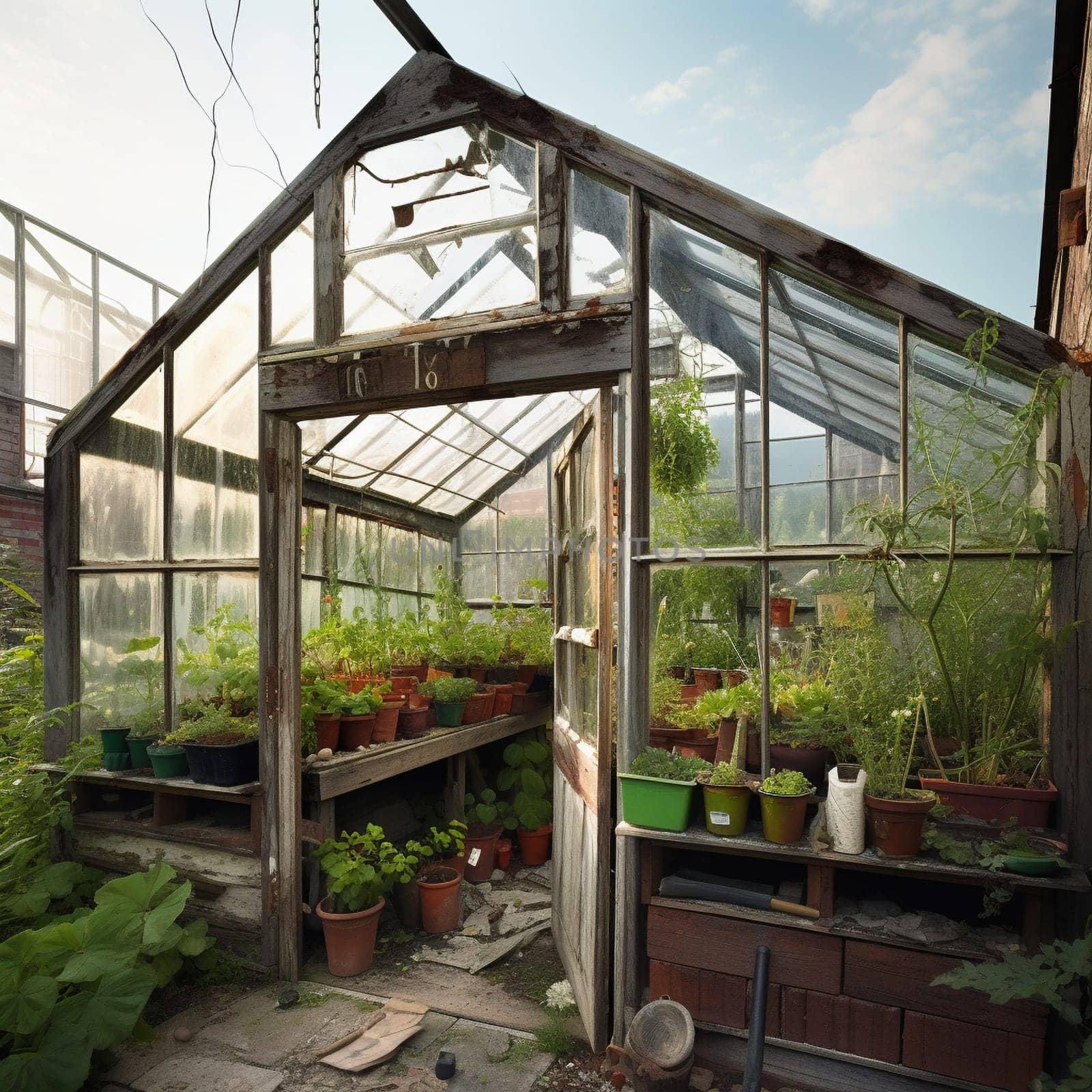 Experience the creativity and resourcefulness of urban gardening with this image of a garden filled with repurposed materials like old pallets, wine barrels, and discarded furniture. The DIY aesthetic of this garden showcases the potential for beauty to emerge from unexpected places and inspires a sense of ingenuity and self-sufficiency.