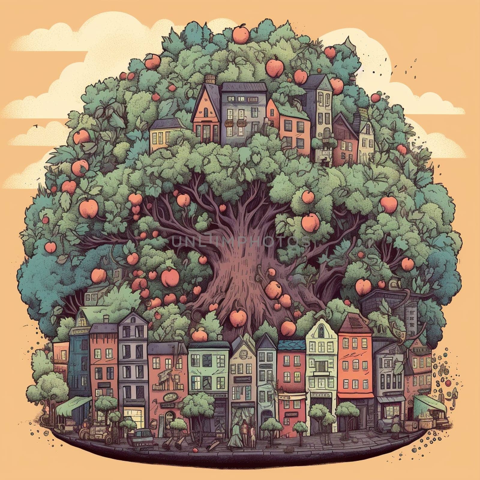 This image captures the sense of abundance and sustainability that comes from an orchard growing in the heart of the city, filled with fruit trees bursting with apples, pears, and other delicious fruits. The orchard is a testament to the possibilities of growing your own food in the city, and the image conveys the sense of pride and satisfaction that comes from harvesting your own fruit in an urban environment.
