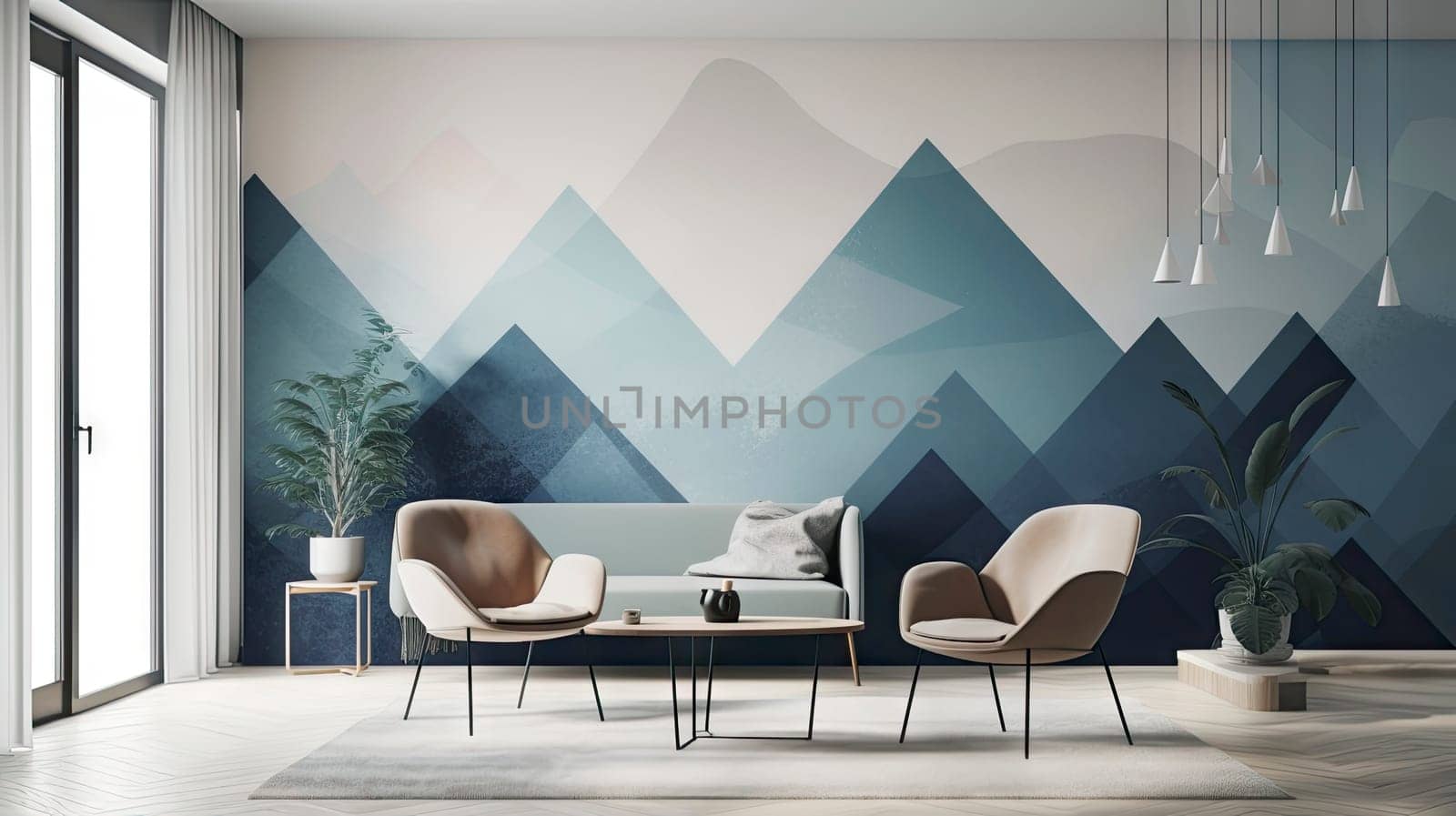 Illustration of modern interiors for the realization of infographics for the creation of catalogs. real estate, construction