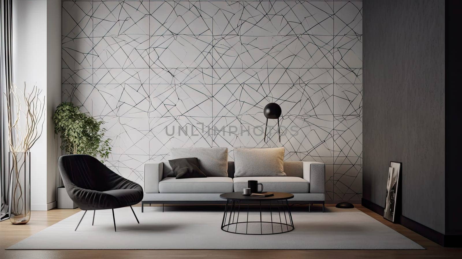 Illustration of modern interiors for the realization of infographics for the creation of catalogs. real estate, construction