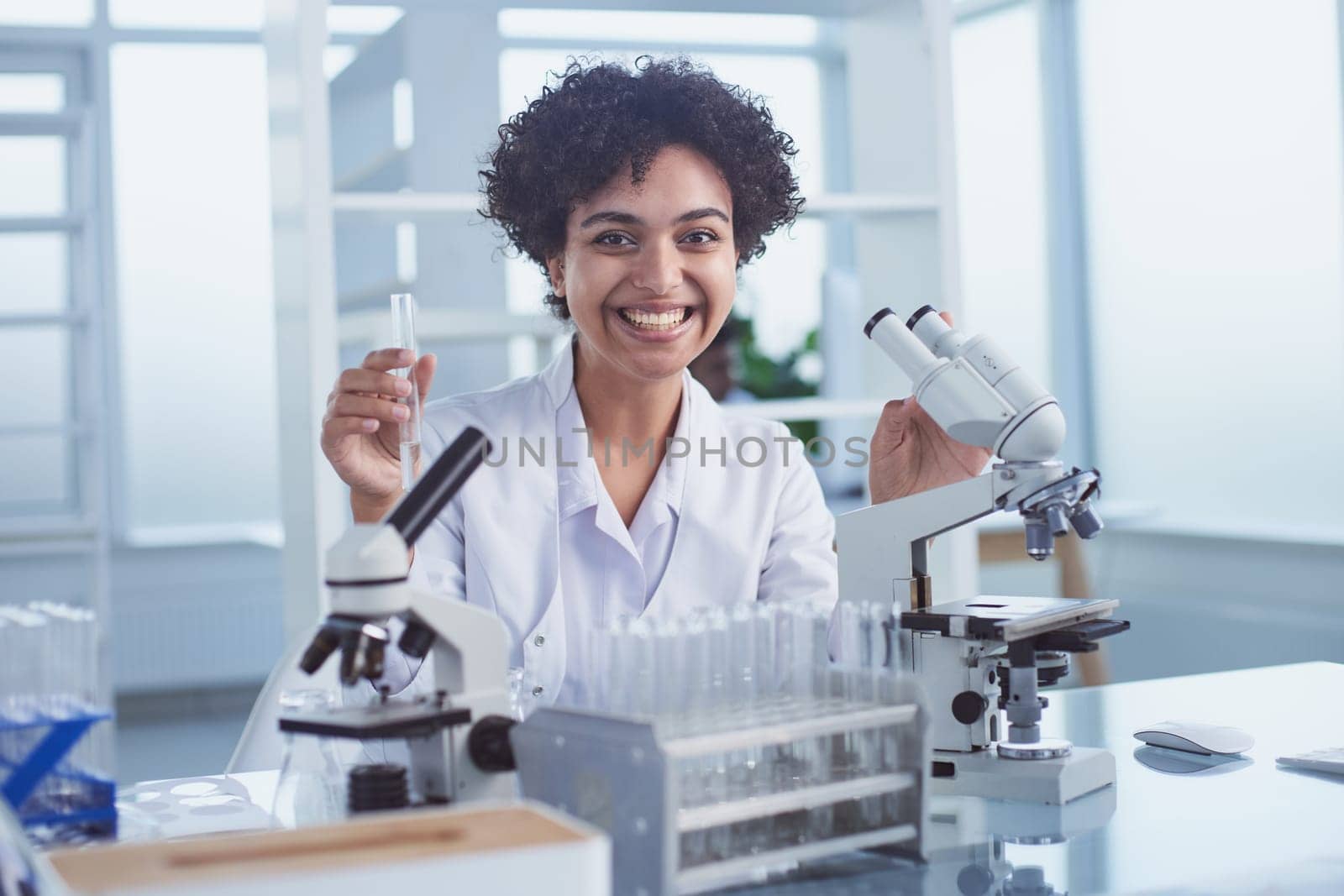 Female Scientist Working in The Lab by asdf