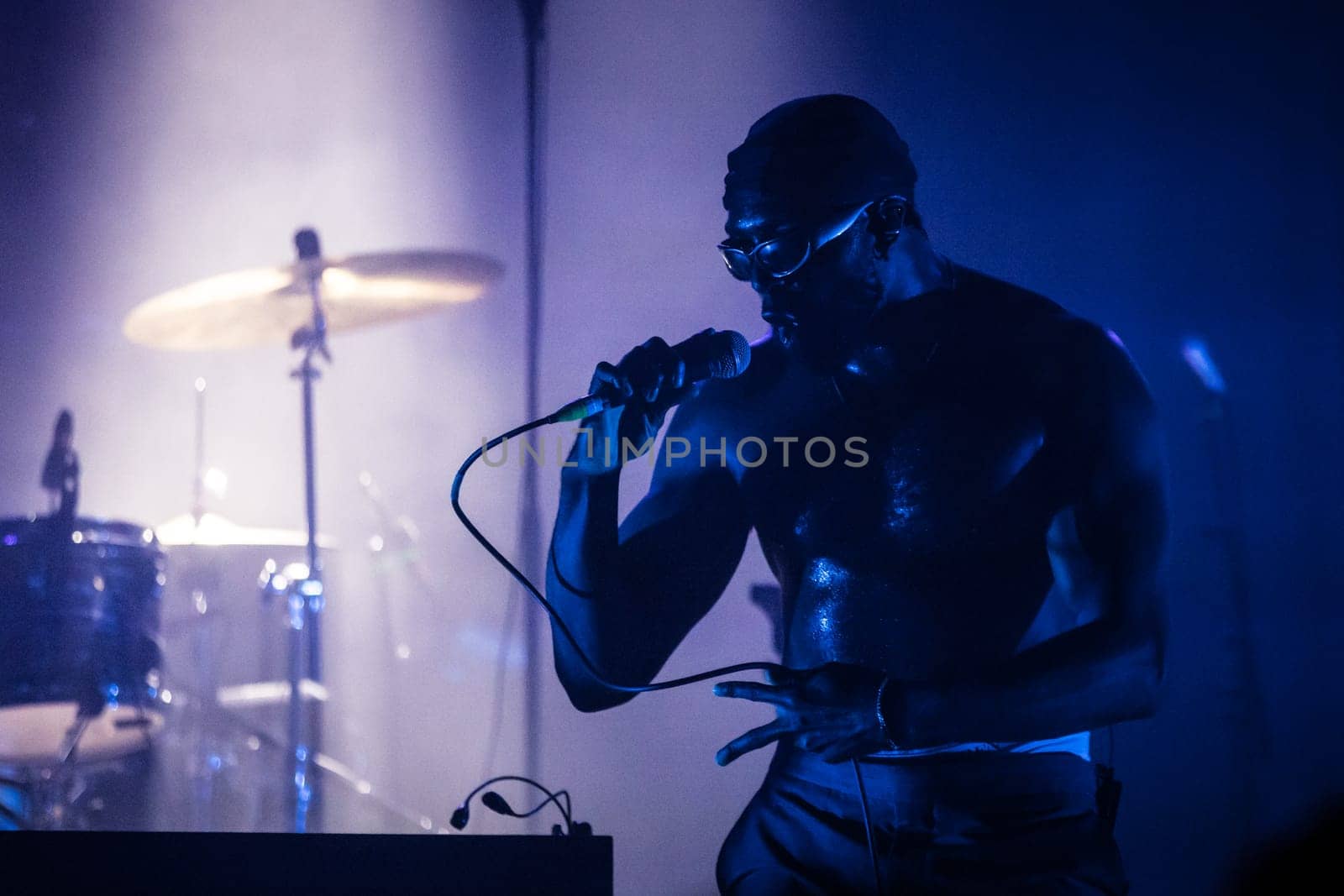 MELBOURNE, AUSTRALIA - MAY 5: Australian rap artist Kwame supports Holy Holy on their 'Messed Up' national tour at The Northcote Theatre on May 5 2023 in Melbourne, Australia