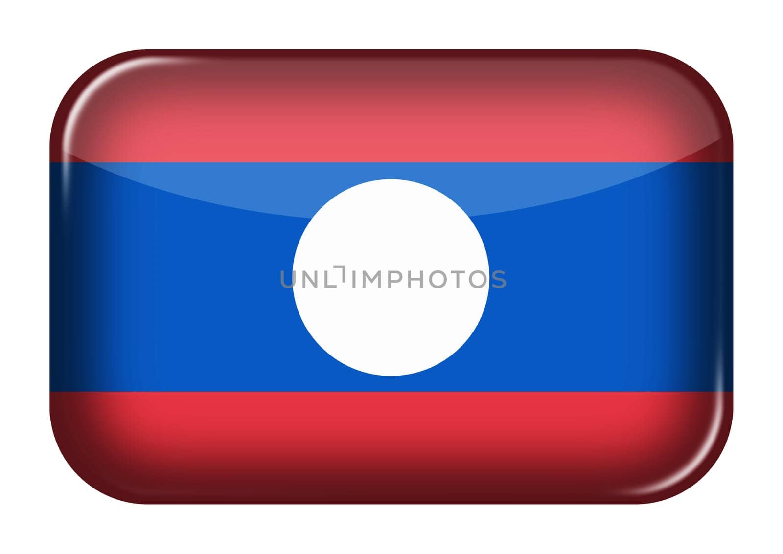 Laos web icon rectangle button with clipping path 3d illustration by VivacityImages