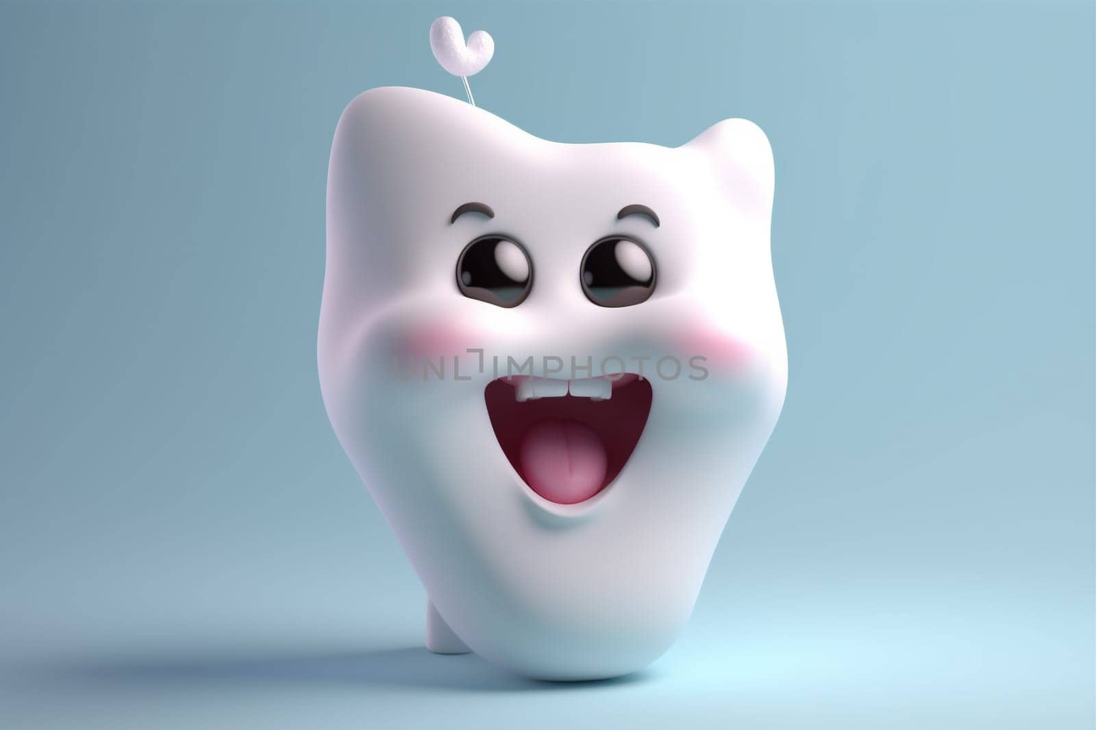 blue dentistry tooth smile smiling child dentist dental care hygiene. Generative AI. by SHOTPRIME