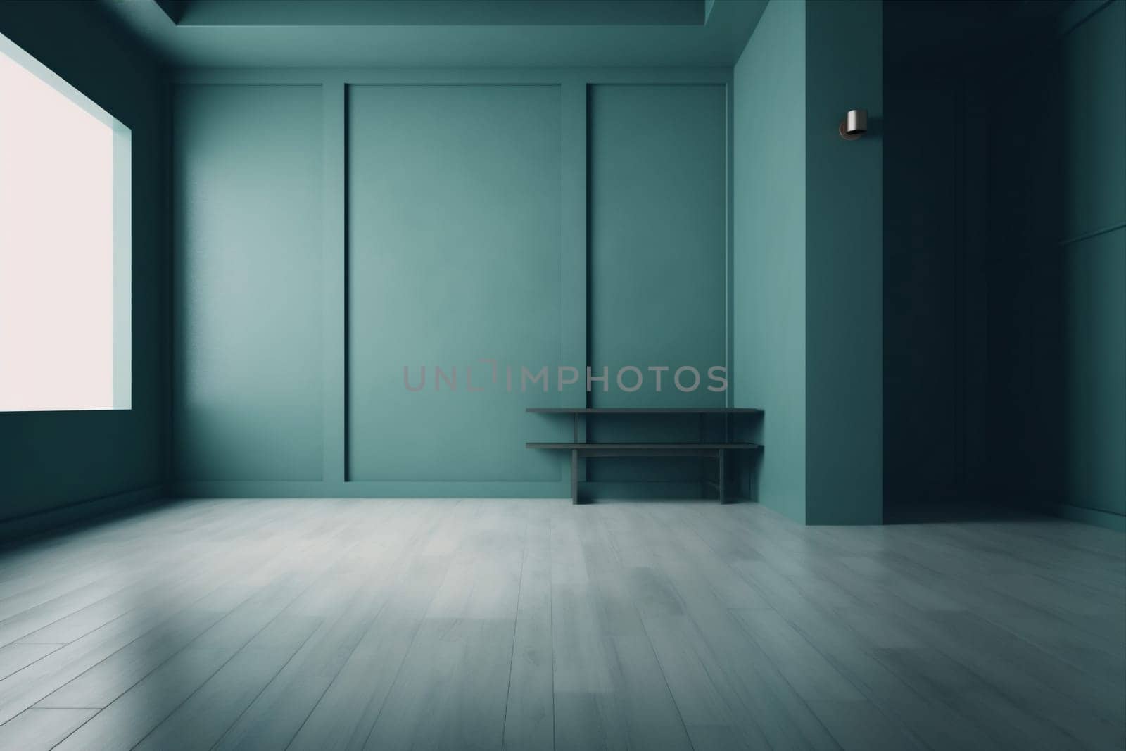 presentation modern concept studio stage background minimal blank architecture house room interior color space wall 3d mockup copy display indoor floor light space. Generative AI.