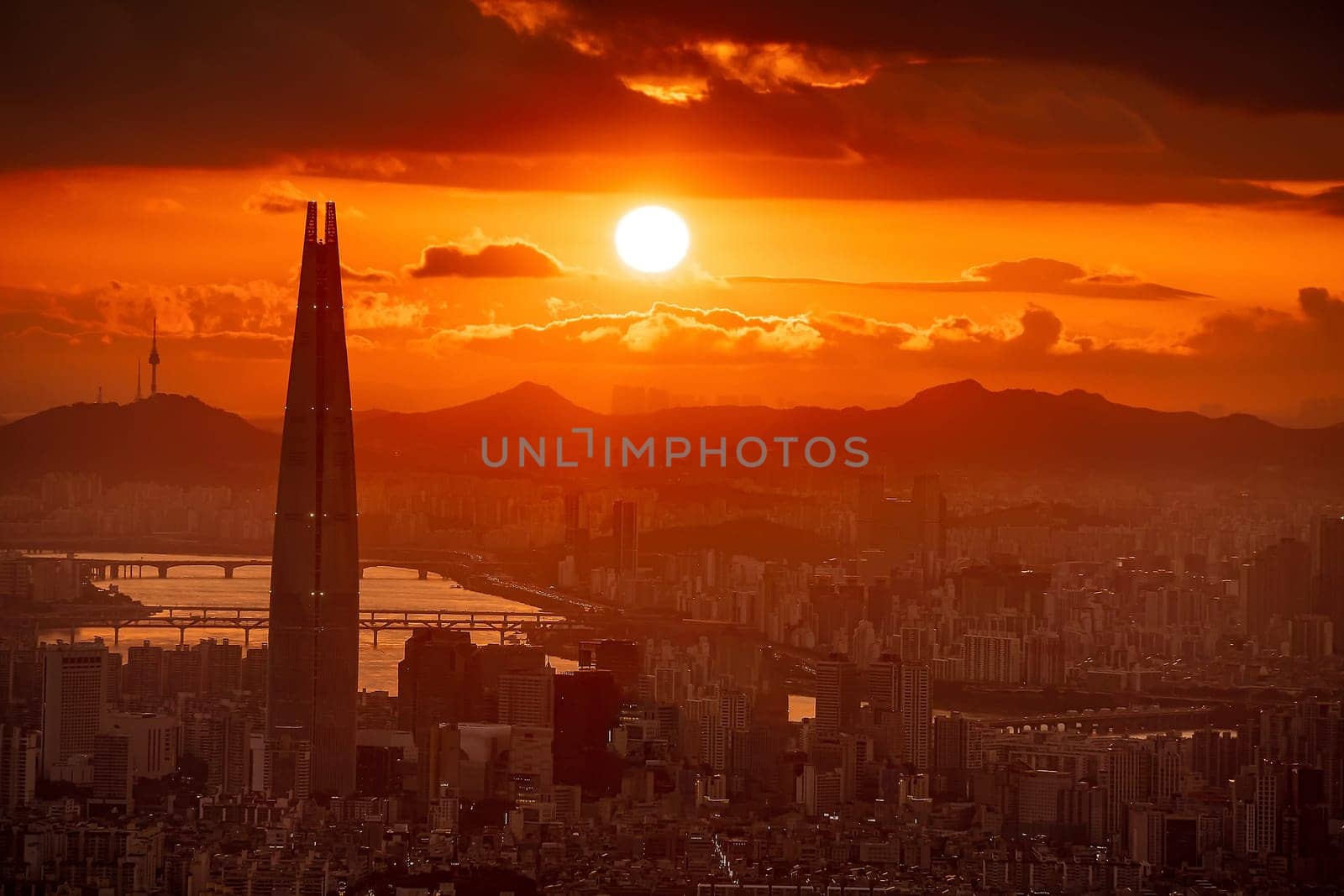 Downtown Seoul city skyline, cityscape of South Korea by f11photo