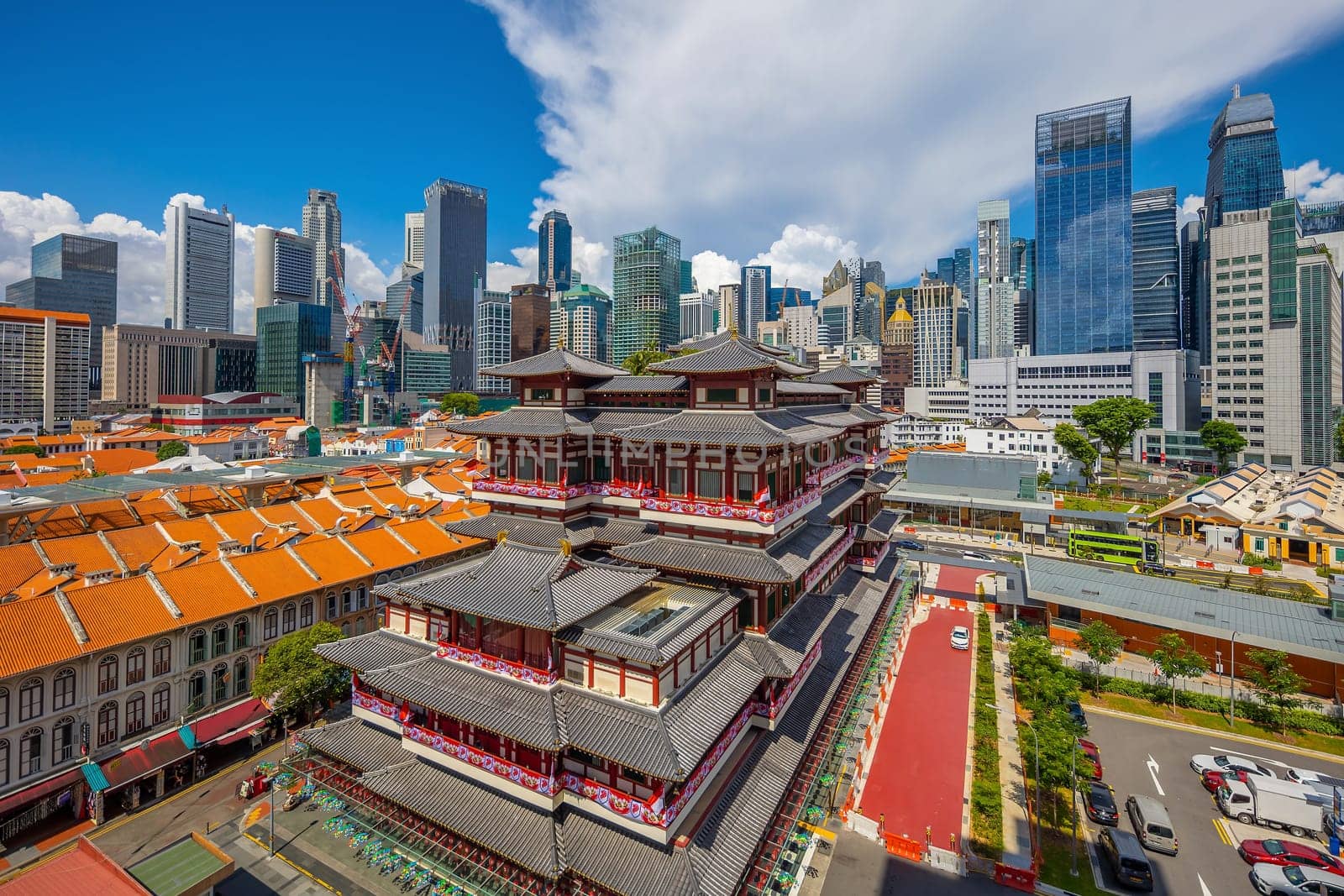 Buddha Toothe Relic Temple at Chinatown in Singapore