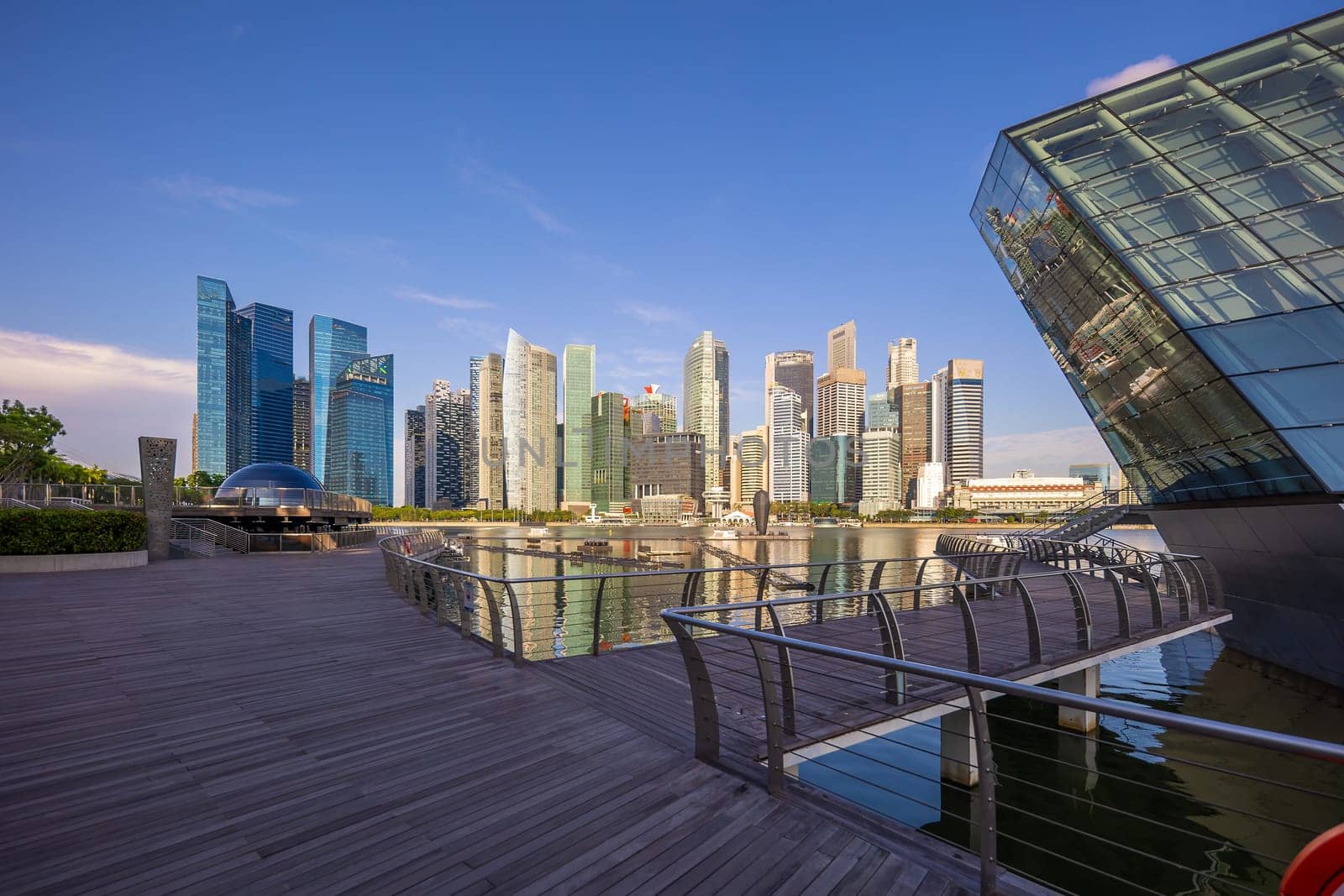 Downtown city skyline at the marina bay, cityscape of Singapore by f11photo