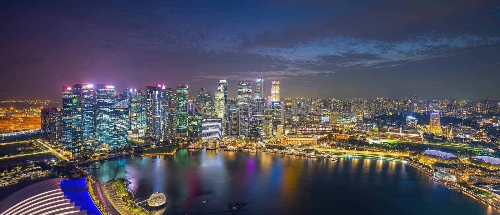 Downtown city skyline  waterfront, cityscape of Singapore by f11photo