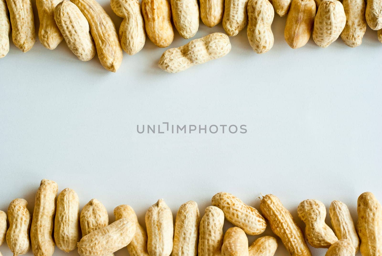 Copy space between boiled peanuts by Satakorn