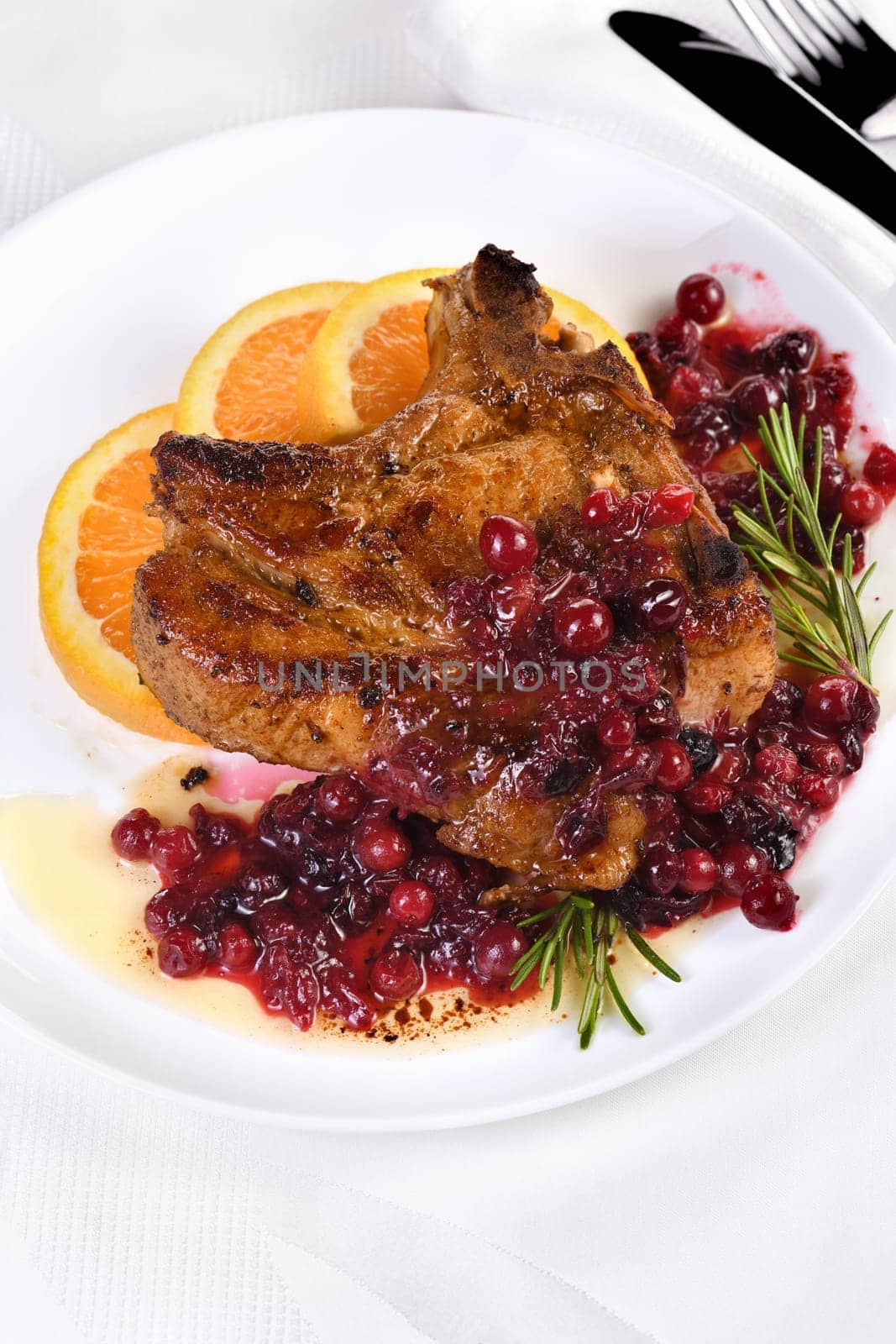 Cranberry pork chops by Apolonia