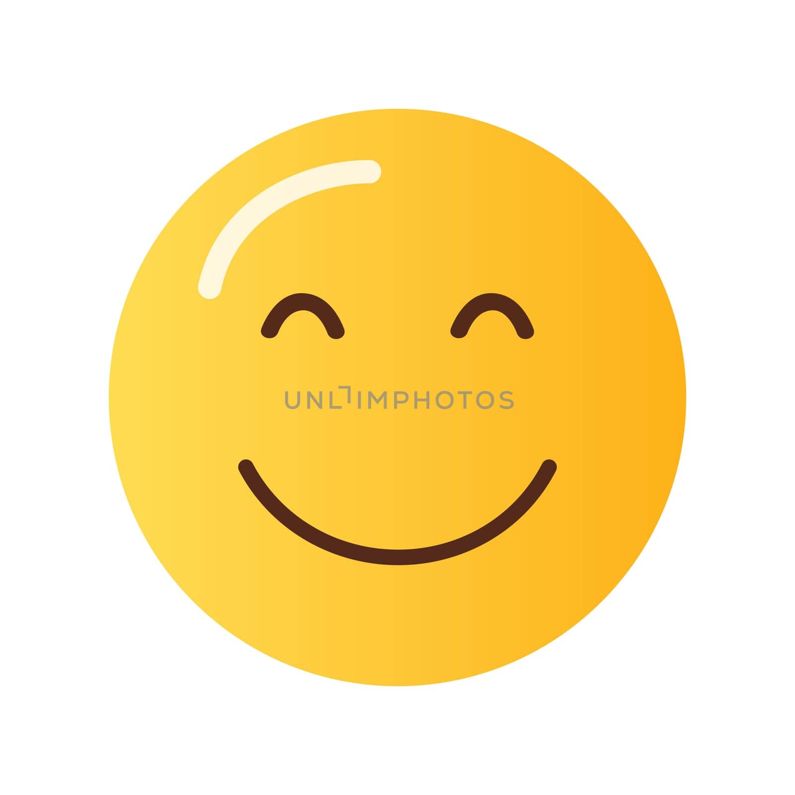 Smiling Face with Smiling Eyes icon image. Suitable for mobile application web application and print media.