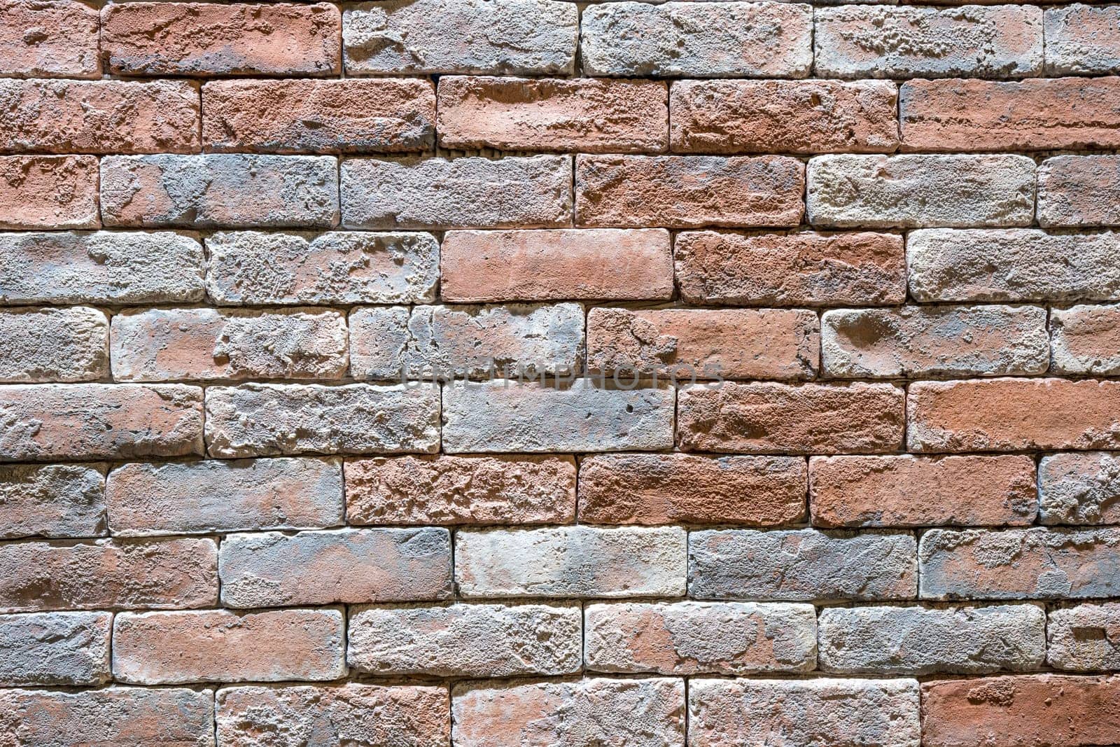 Background from a wall made of old red clinker bricks